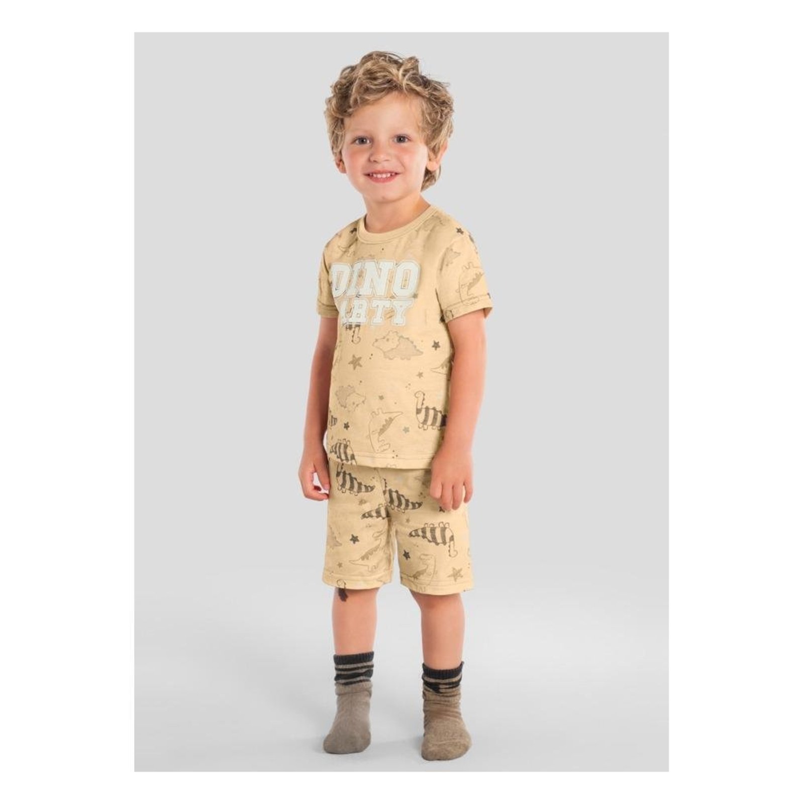 Pijama Bege Dinossauros Brandilli 1 Bege
