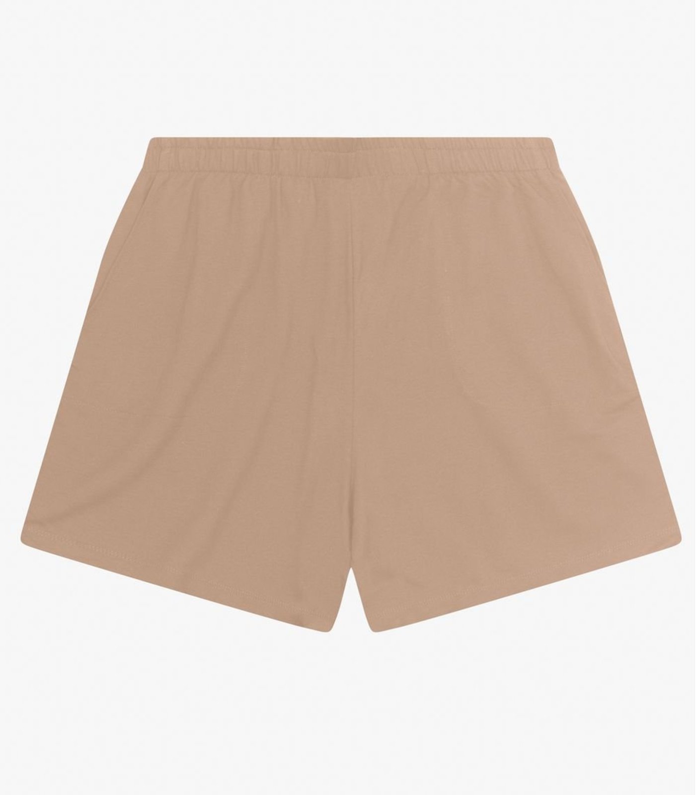 Shorts Feminino Plus Size Com Bolsos Secret Glam Marrom