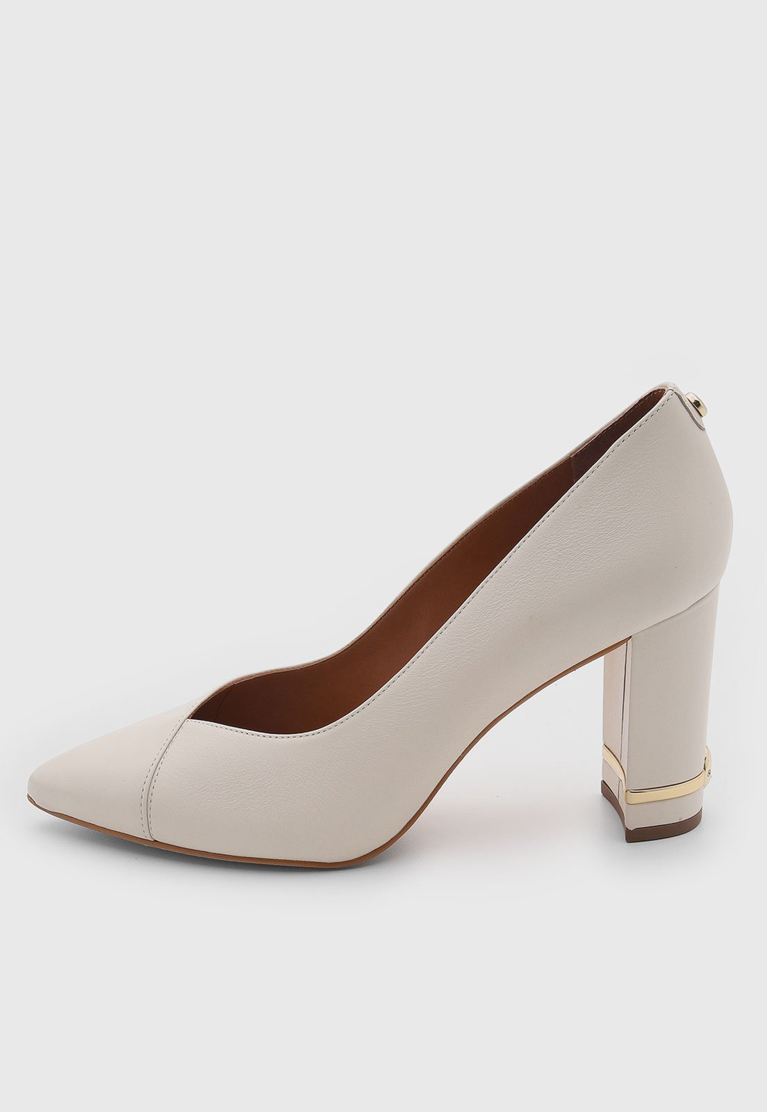 Scarpin Feminino Jorge Bischoff Couro Salto Médio Branco
