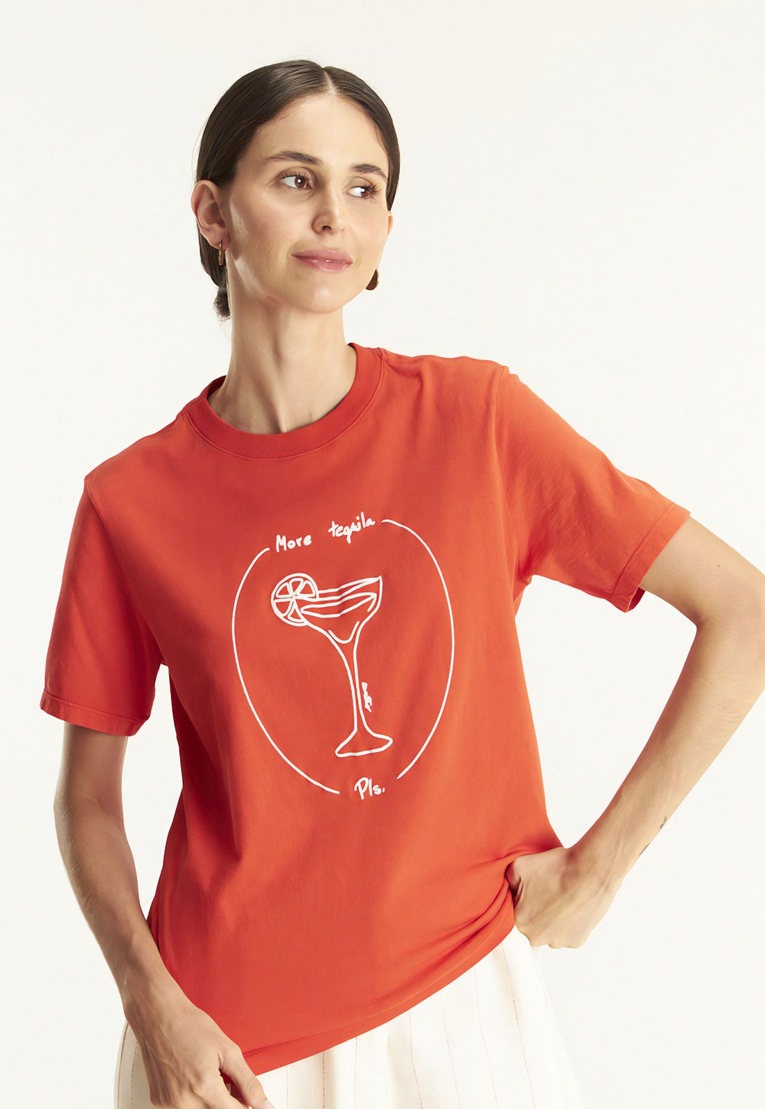 Camiseta Cantão Reta Classic More Tequila Vermelha