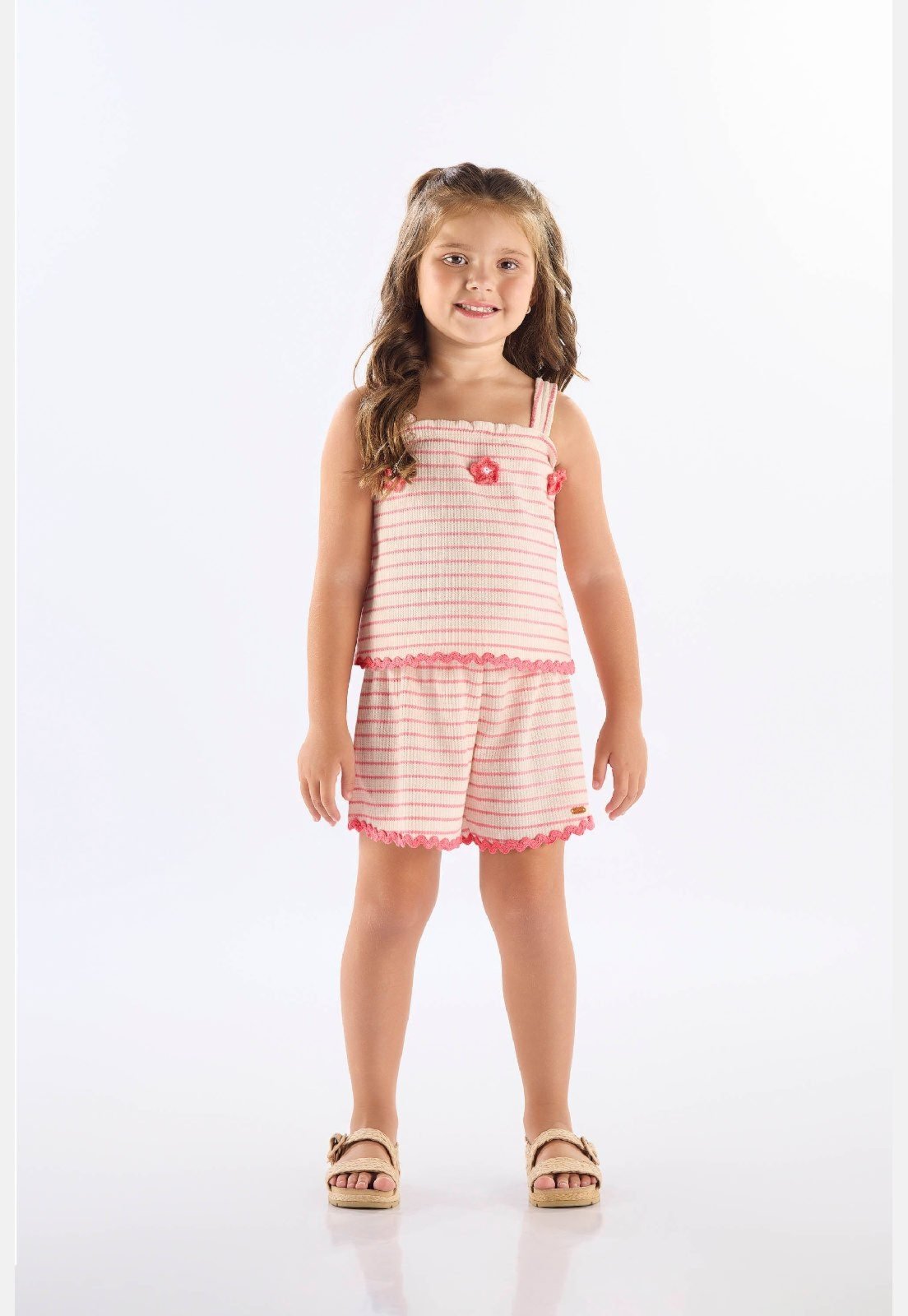 Infantil - Conjunto Menina Bata e Short Up Baby Rosa