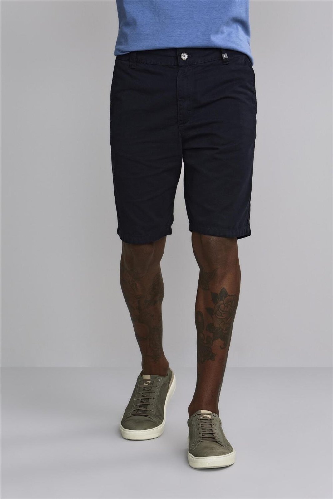 HIGHSTIL Bermuda Comfort Chino – Azul Marinho