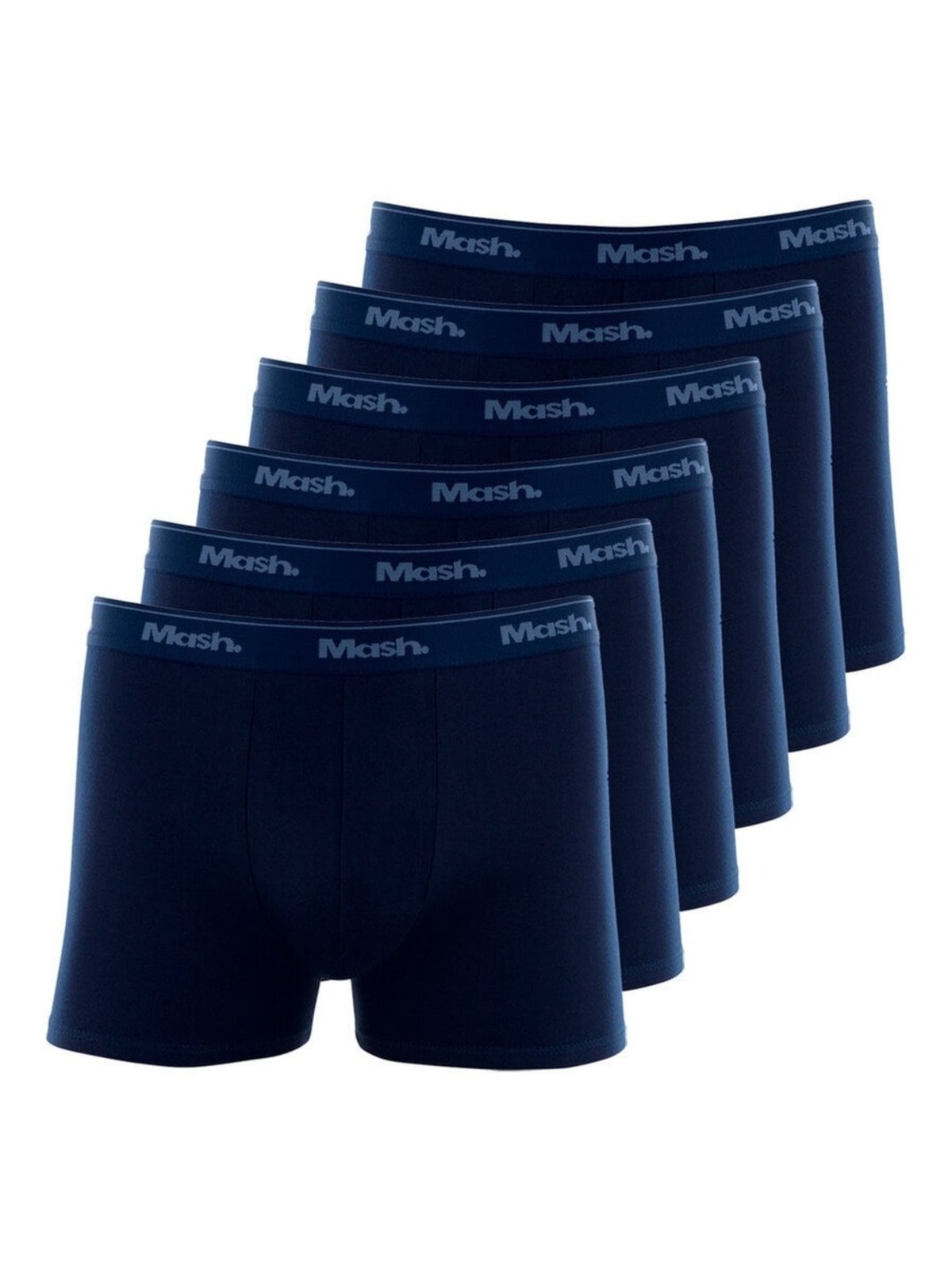 Kit com 6 Cuecas Boxer Mash 170.26 Azul Marinho