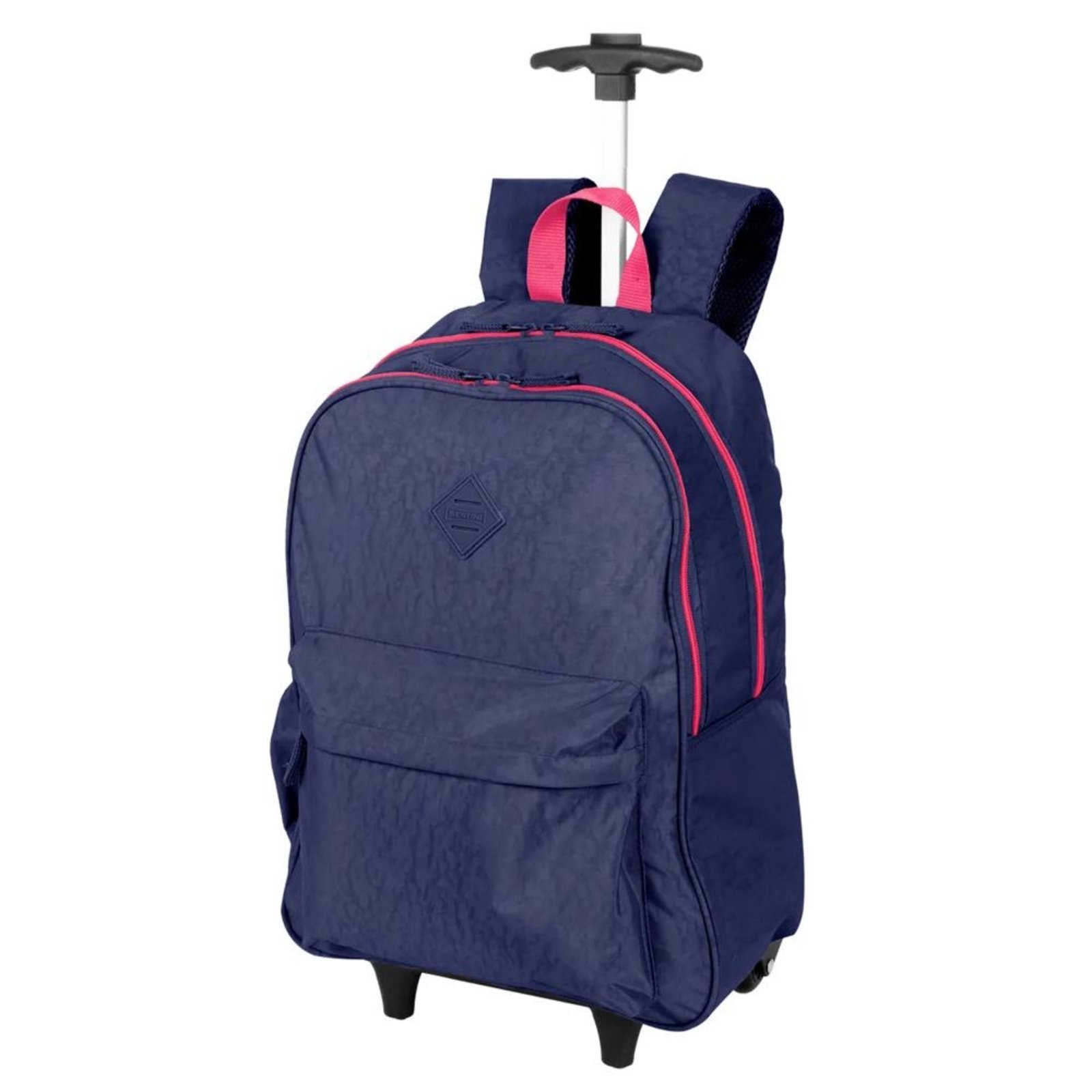 Vista 3 Infantil - Mochila Sestini Com Carrinho Rolling Crinkle Azul Marinho incolor azul Sestini incolor azul
