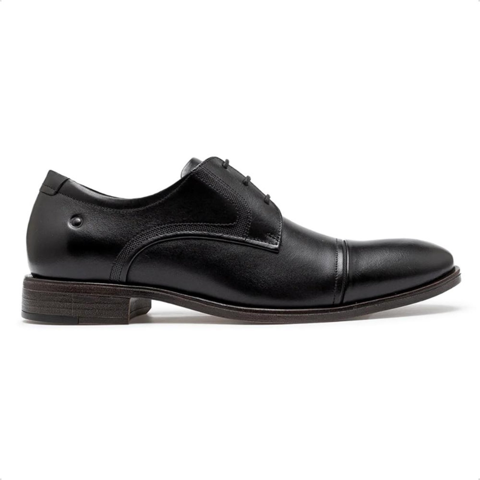 Sapato Social de Couro Democrata Masculino Smart Comfort Madison Hi-Soft 32 255106 Preto