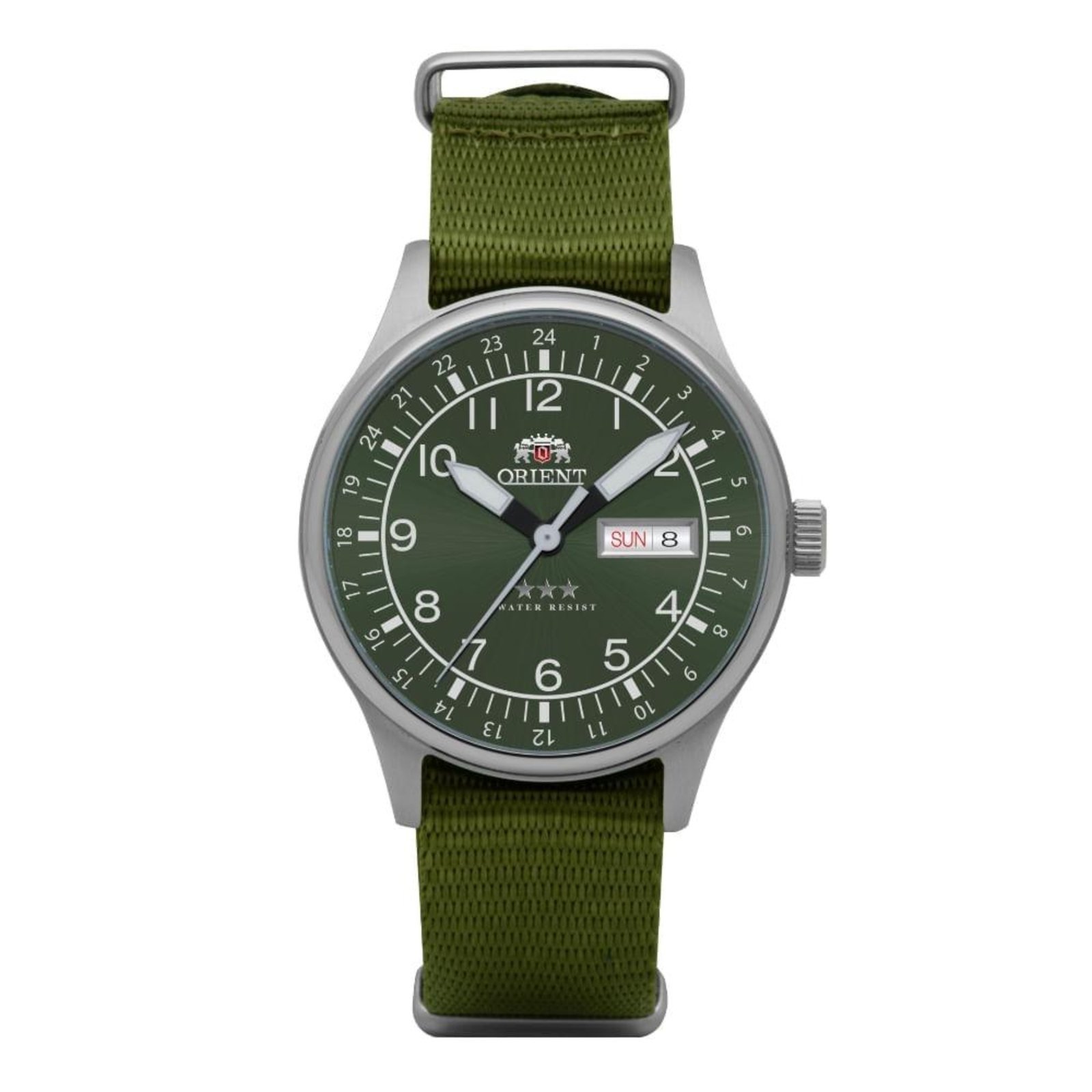 Relógio Orient Automático 3 Estrelas Verde Nylon Exclusivo Verde