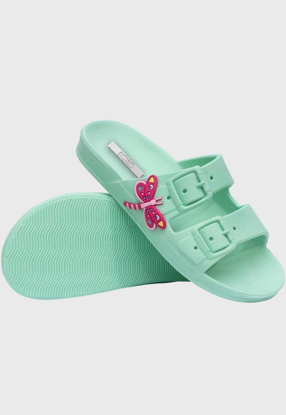 Vista 3 Infantil - Chinelo Papete Popidi Menina Libelula rosa Pópidí rosa