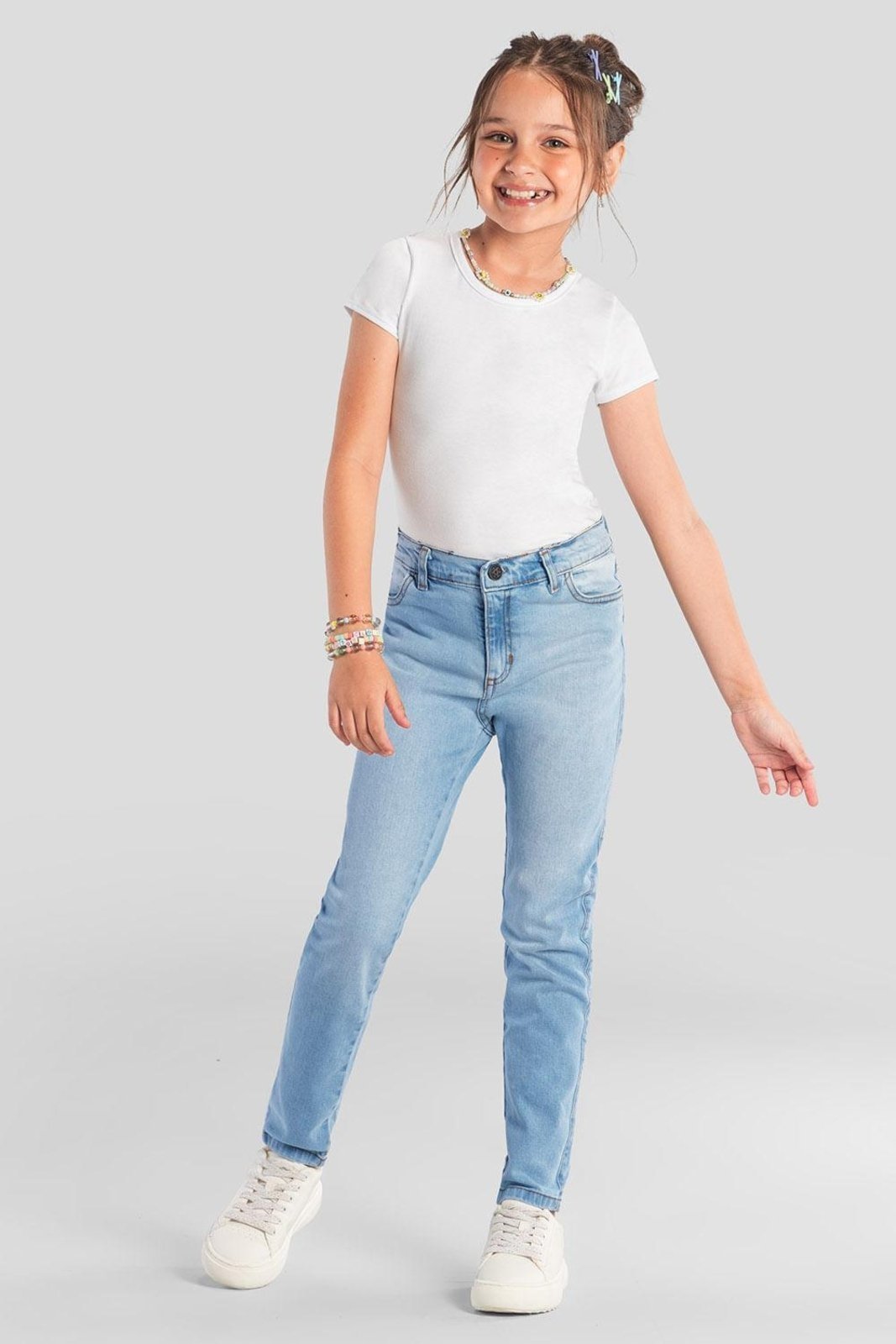Infantil - Calça menina em jeans Brandili