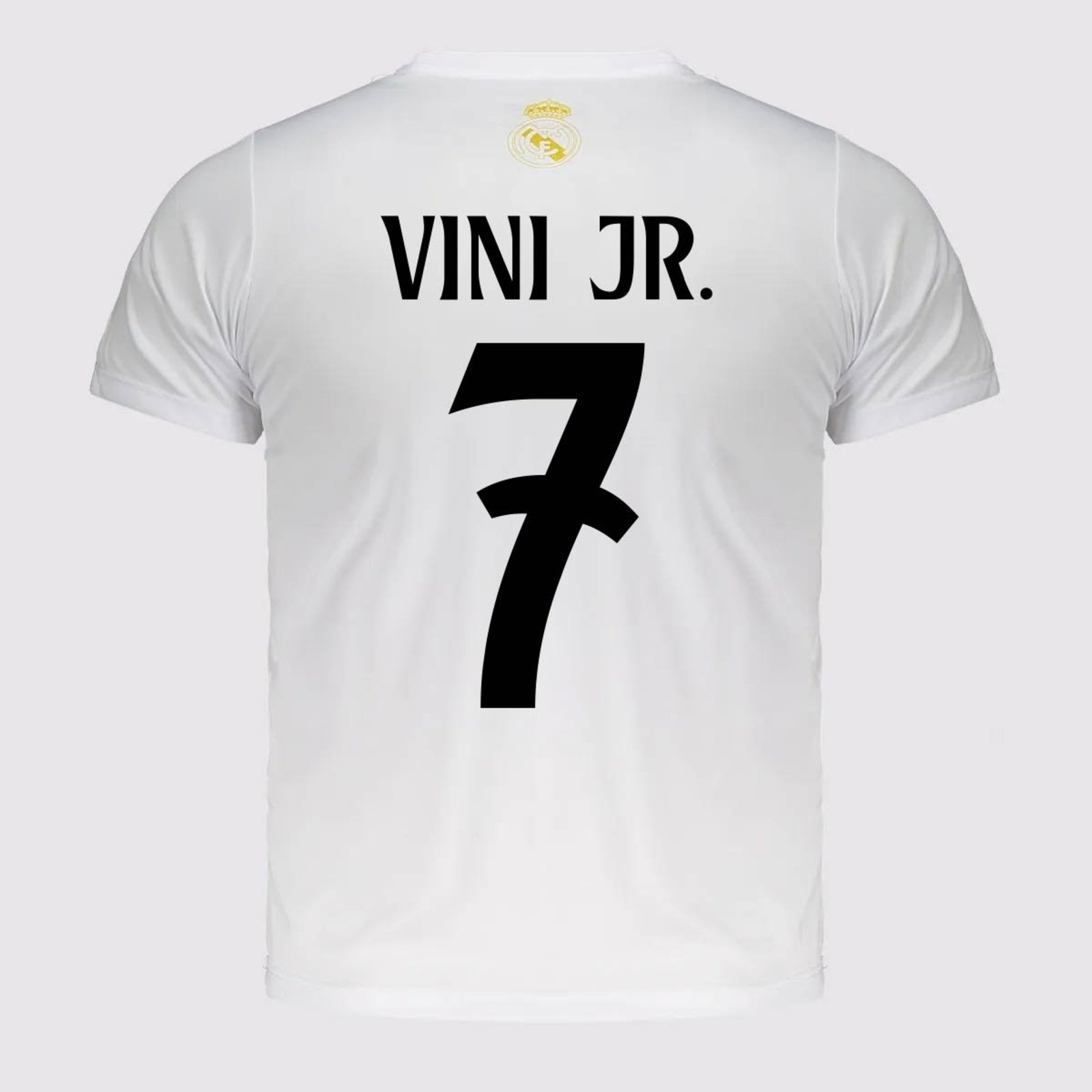 Camisa Real Madrid Soft Juvenil Branca 7 Vini Jr