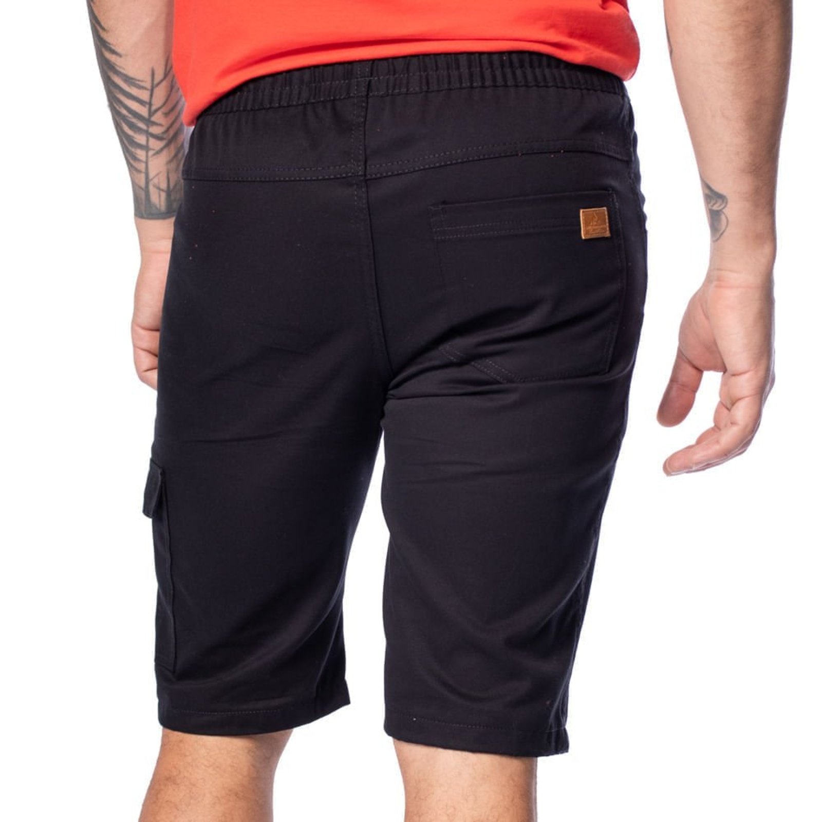 Vista 3 Bermuda Masculina Amil Sarja Cargo preto Amil preto