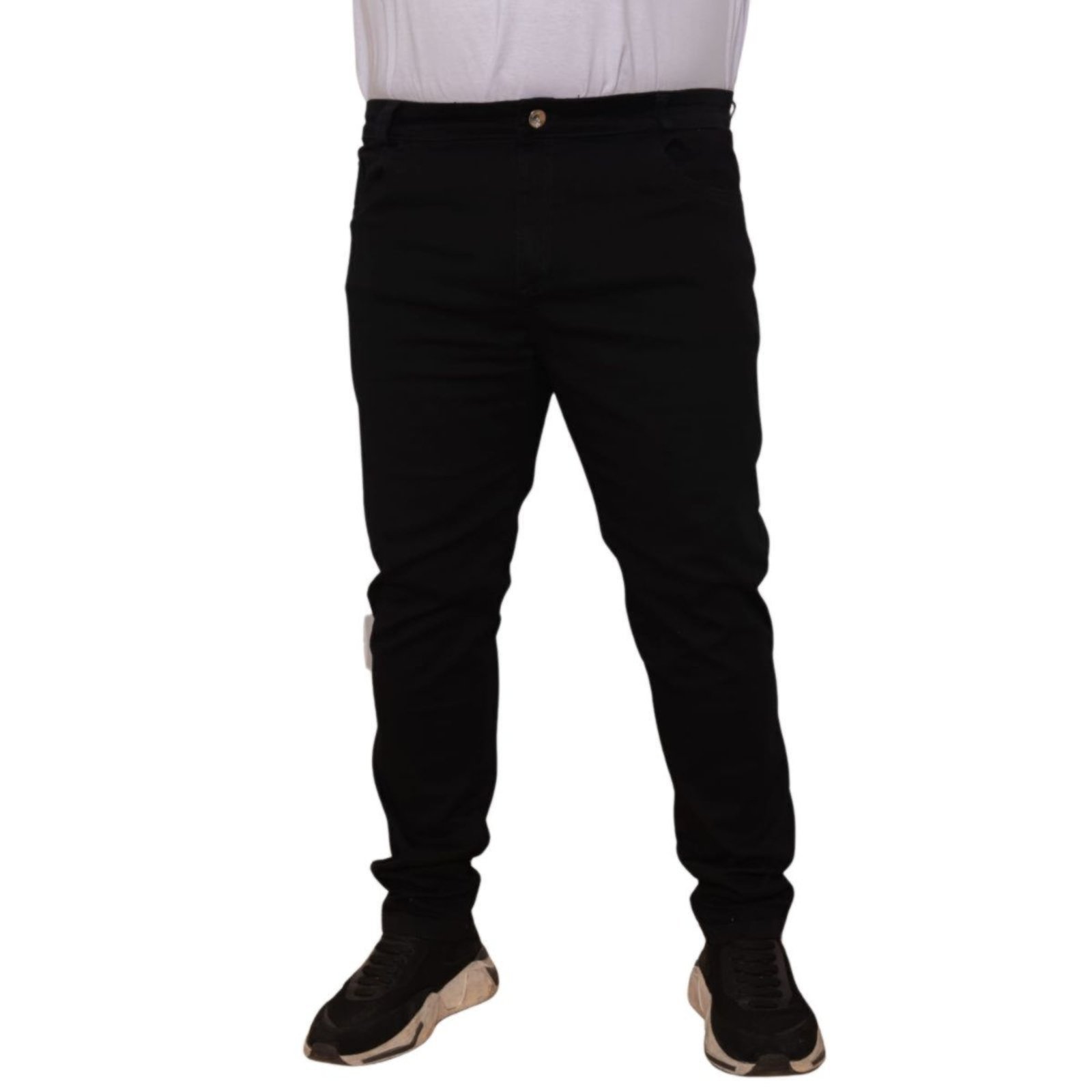 Calça Preta Sarja Masculina Plus Size Allepo Jeans