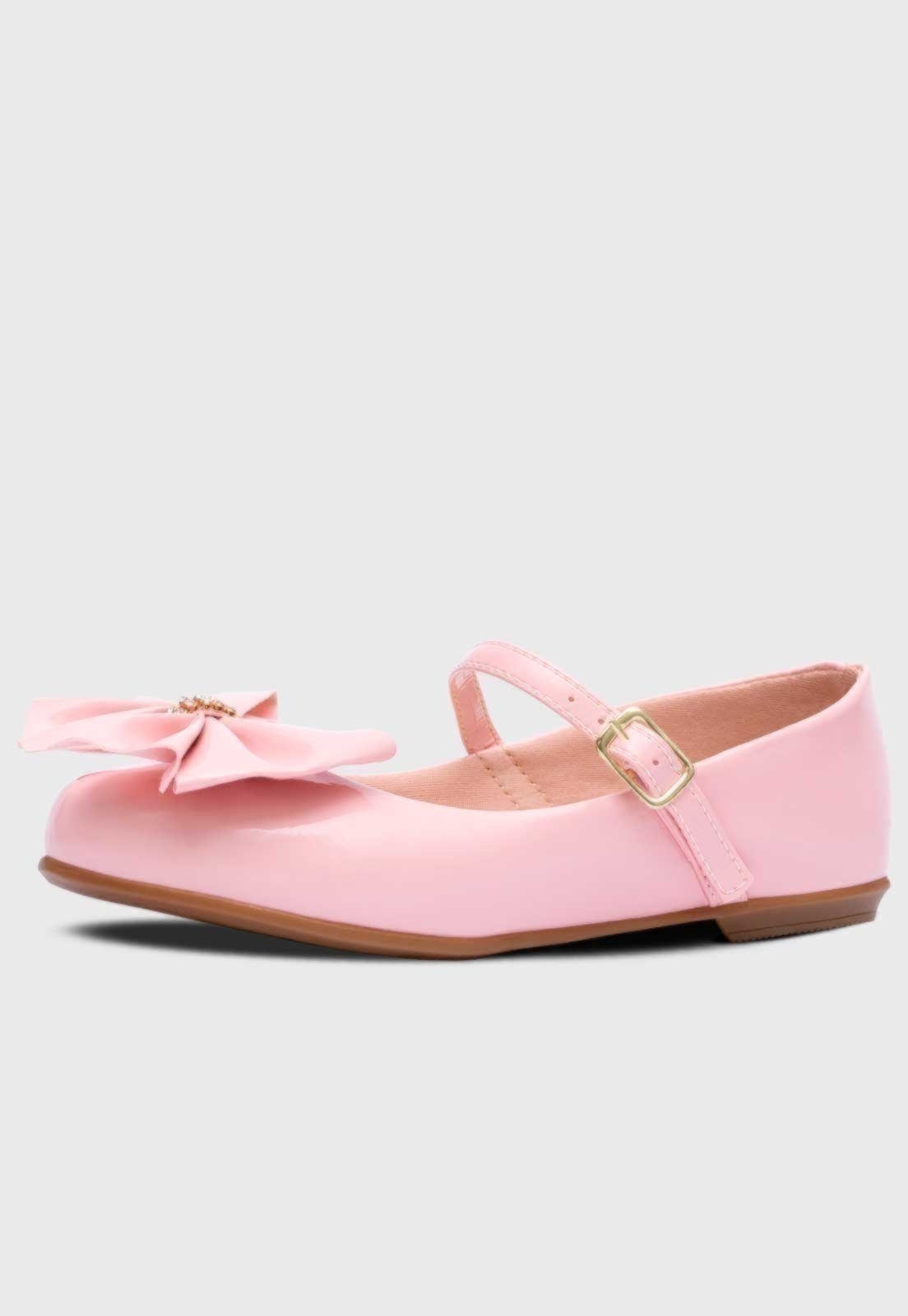 Infantil – Sapatilha Popidi Laço Grande Rosa