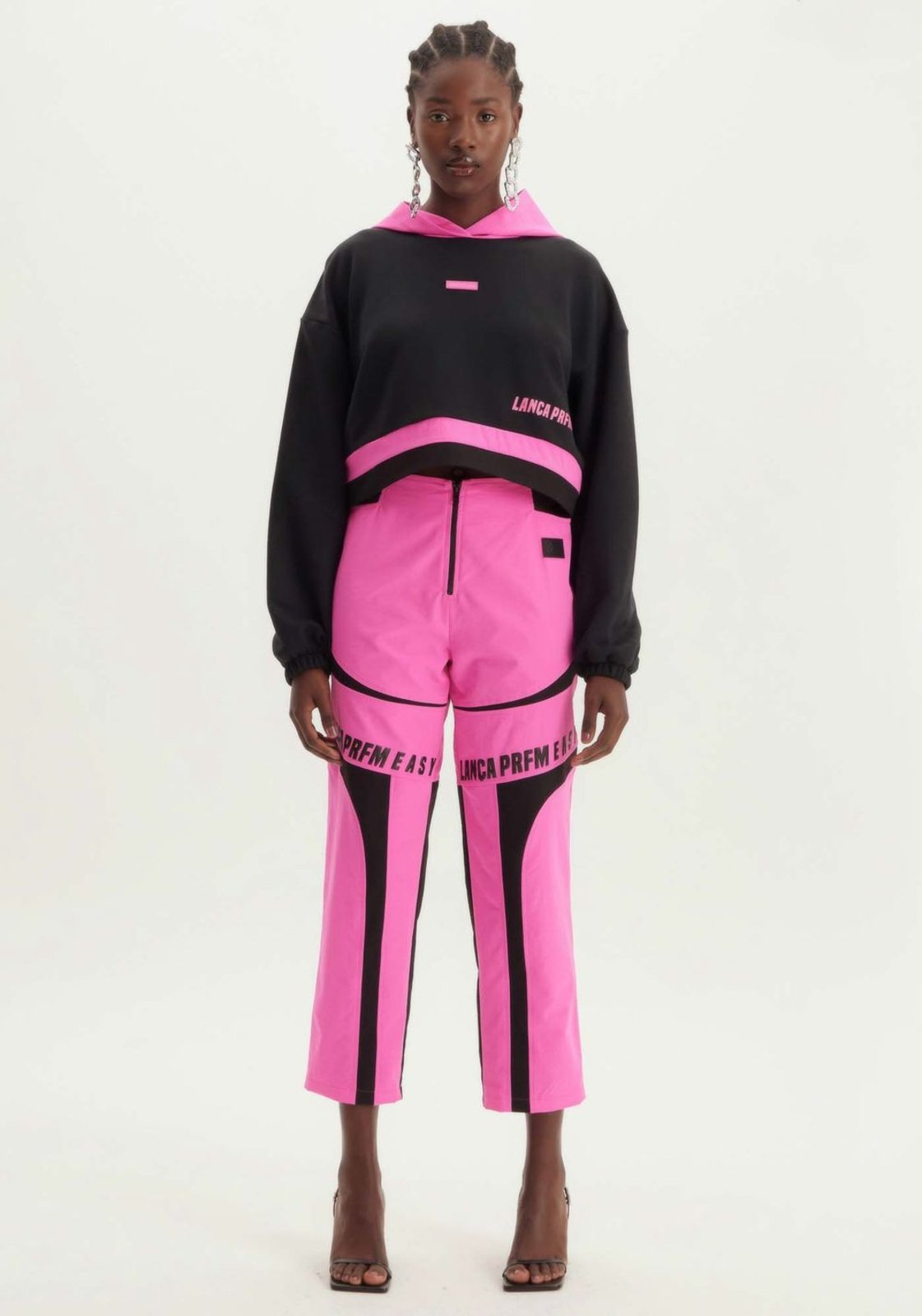 Vista 2 Calça Sport Jogging Cintura Baixa Sport Easy rosa Sport Easy rosa