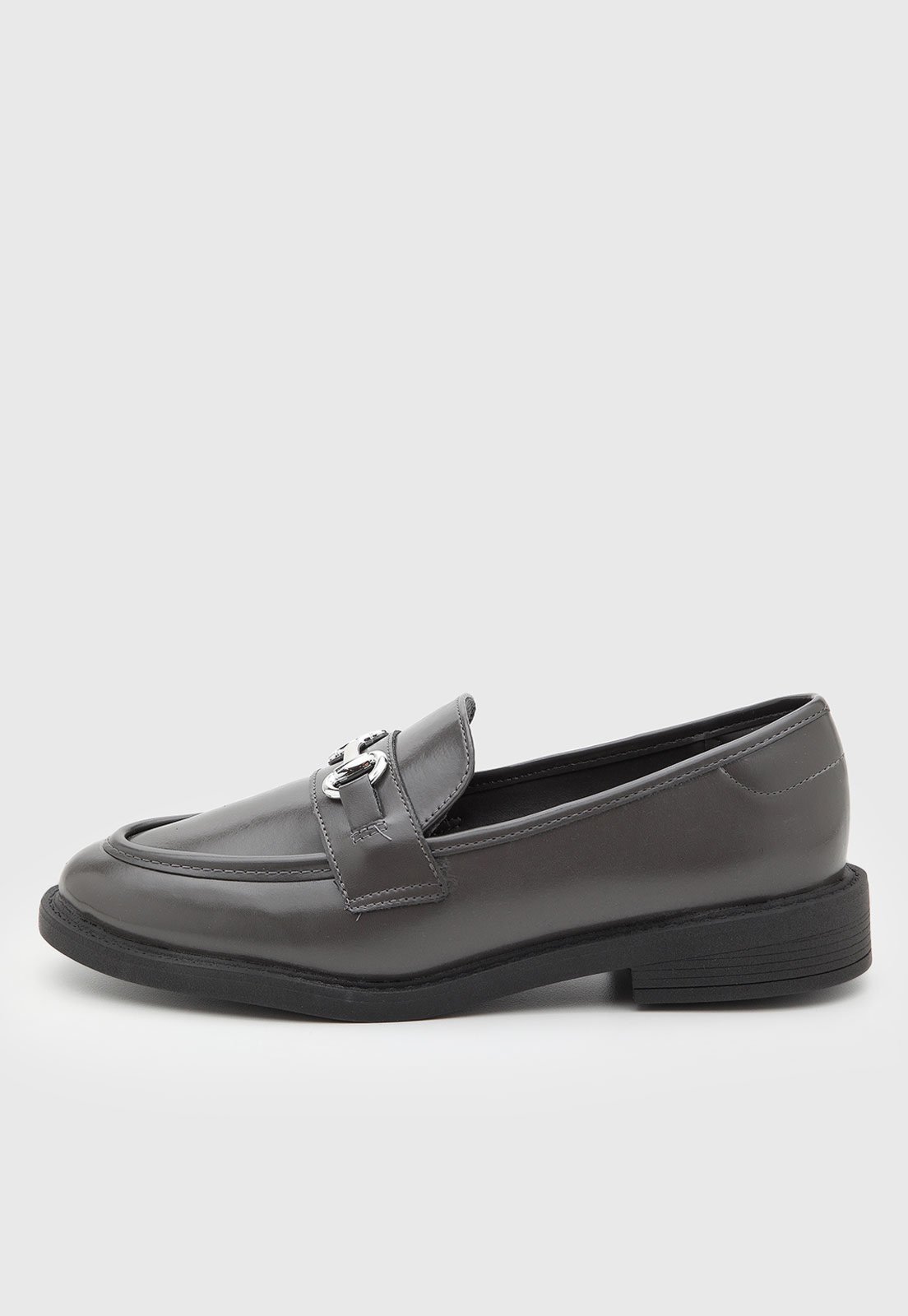 Mocassim Feminino Vizzano Detalhe Metal Cinza