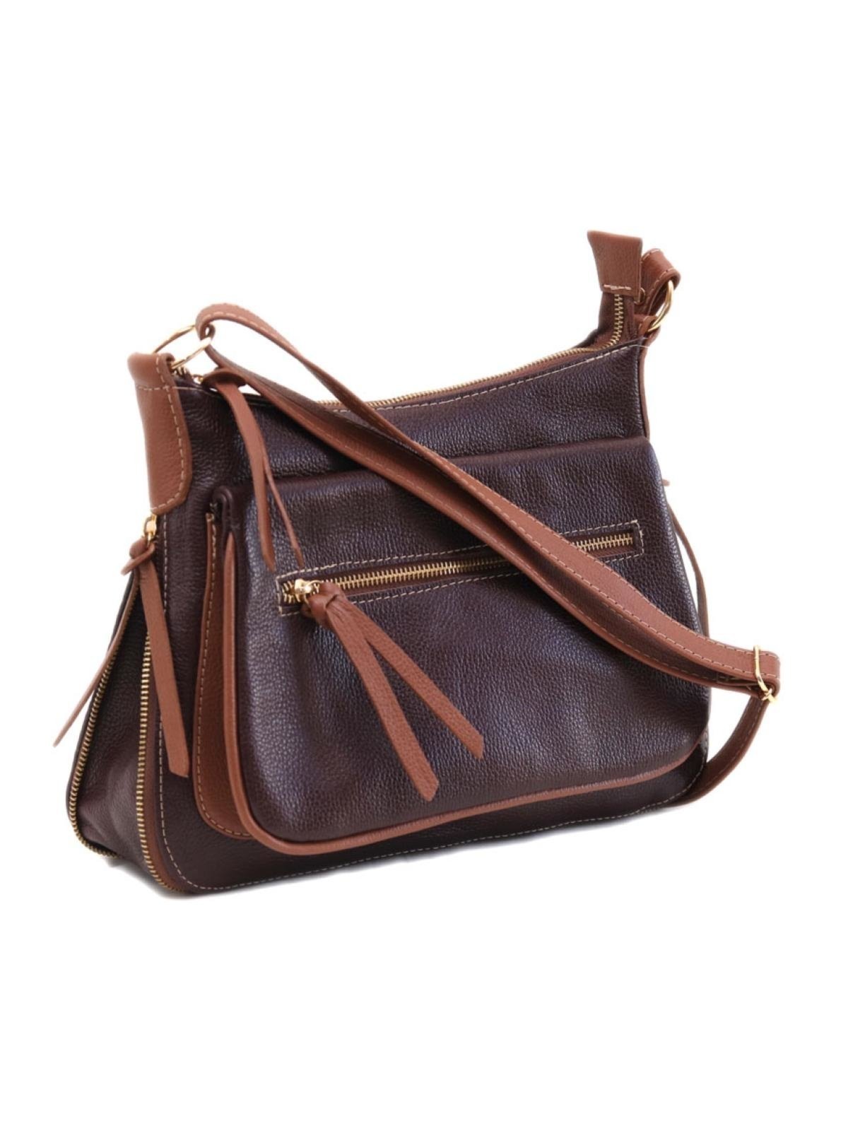 Bolsa SN Couros Berlim Marrom/Caramelo