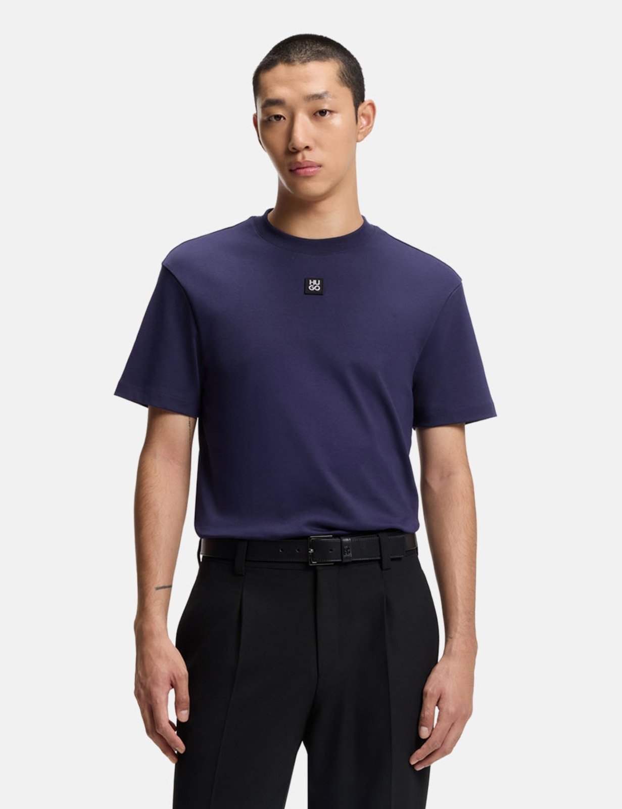 Camiseta Hugo Boss Masculina Regular Fit Dalile Azul