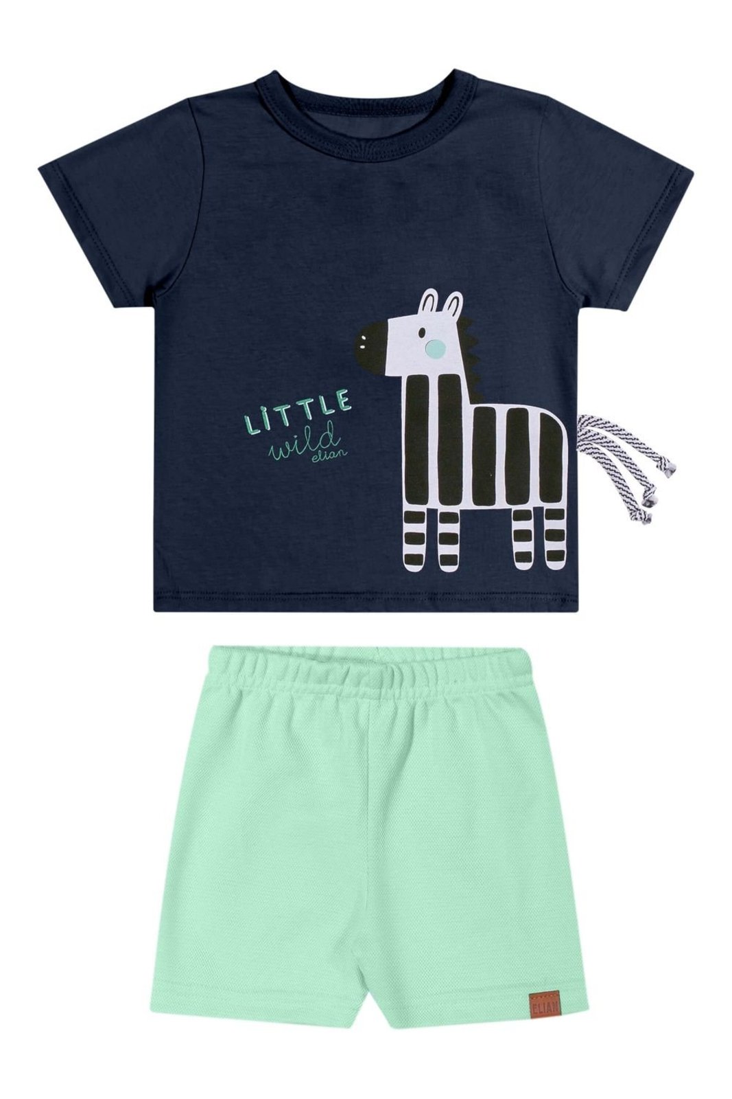 Infantil - Conjunto Menino Zebra Interativo Elian Azul