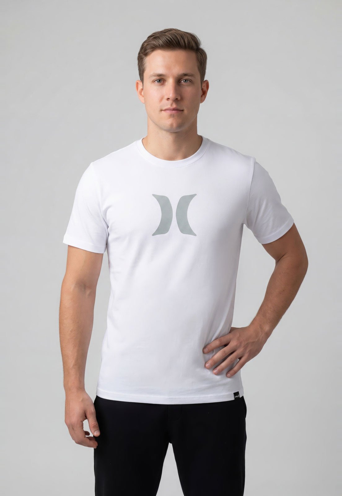 Camiseta Masculina Hurley Gola Redonda Branca