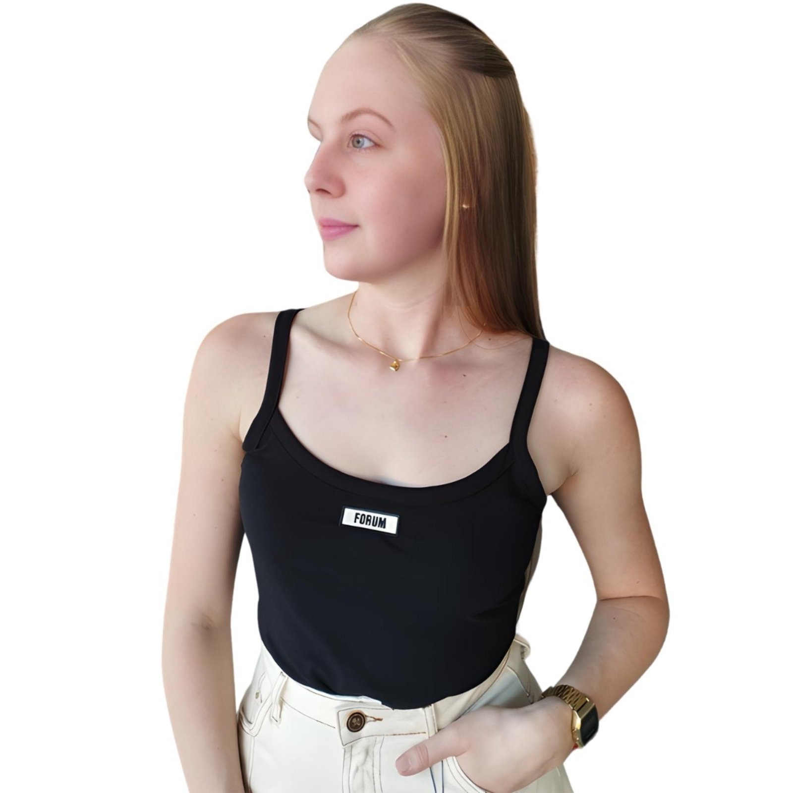 Blusa Regata Feminina Justa Alças Finas Forum