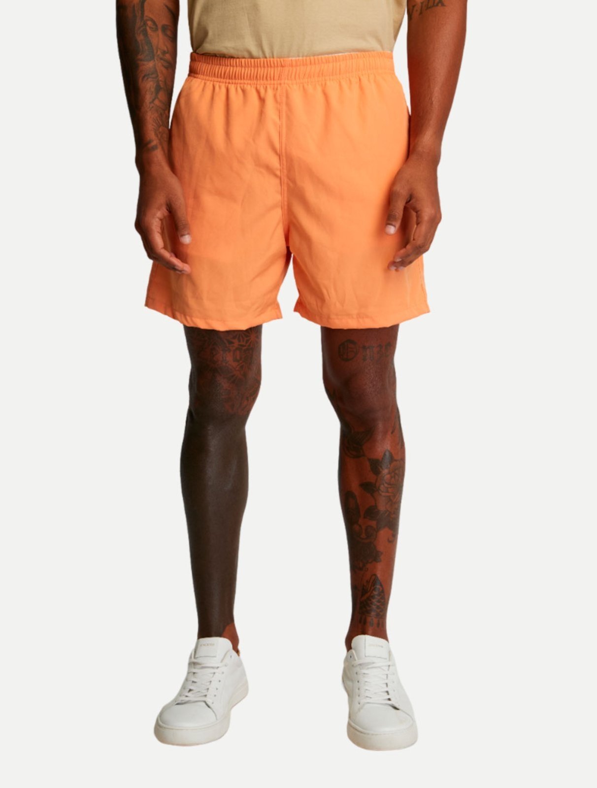 Short King & Joe Nylon Flex Colors SH00301 Laranja Claro