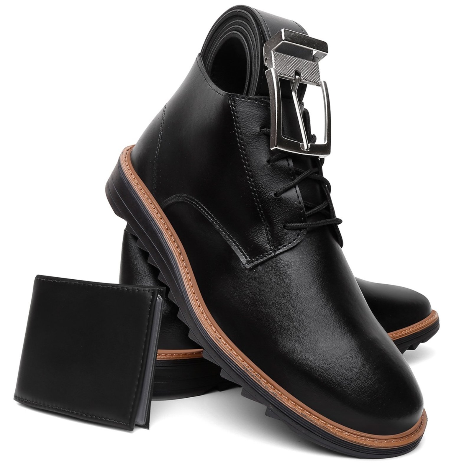 Kit Sapato Masculino A. Andrade Derby Casual Cano Baixo Brogue Conforto Tendência
