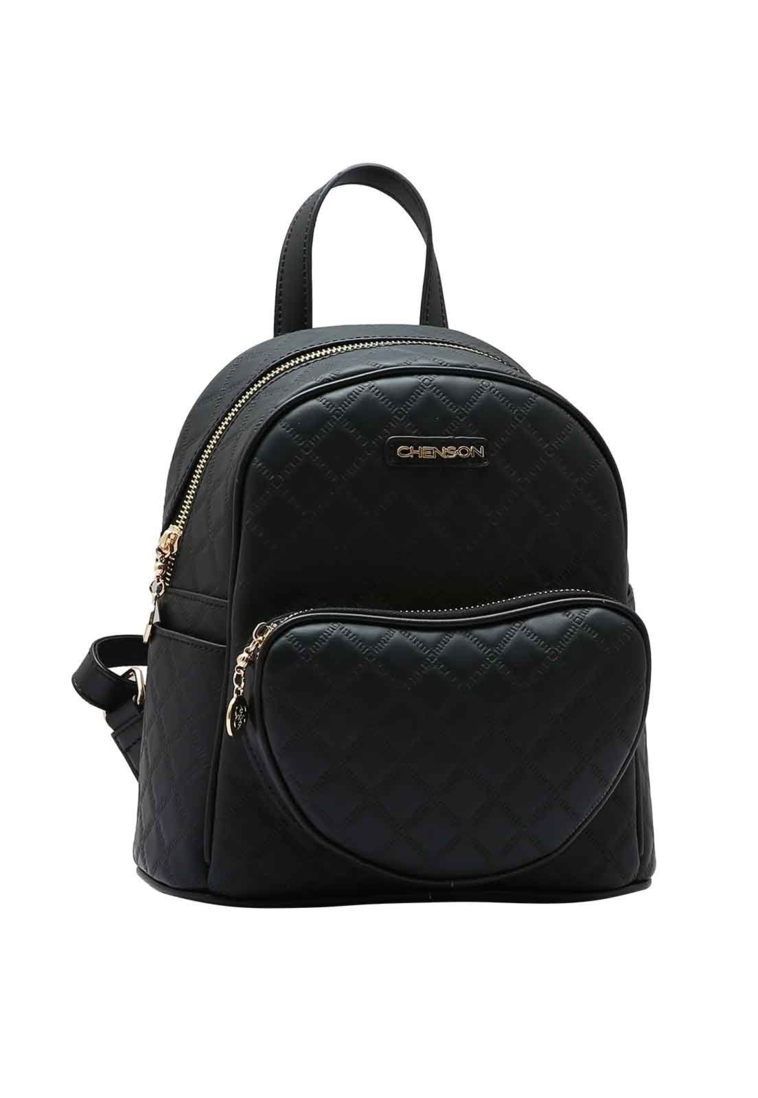 Mochila Feminina Chenson Original Matelassê Cute Costas Preto 8484979