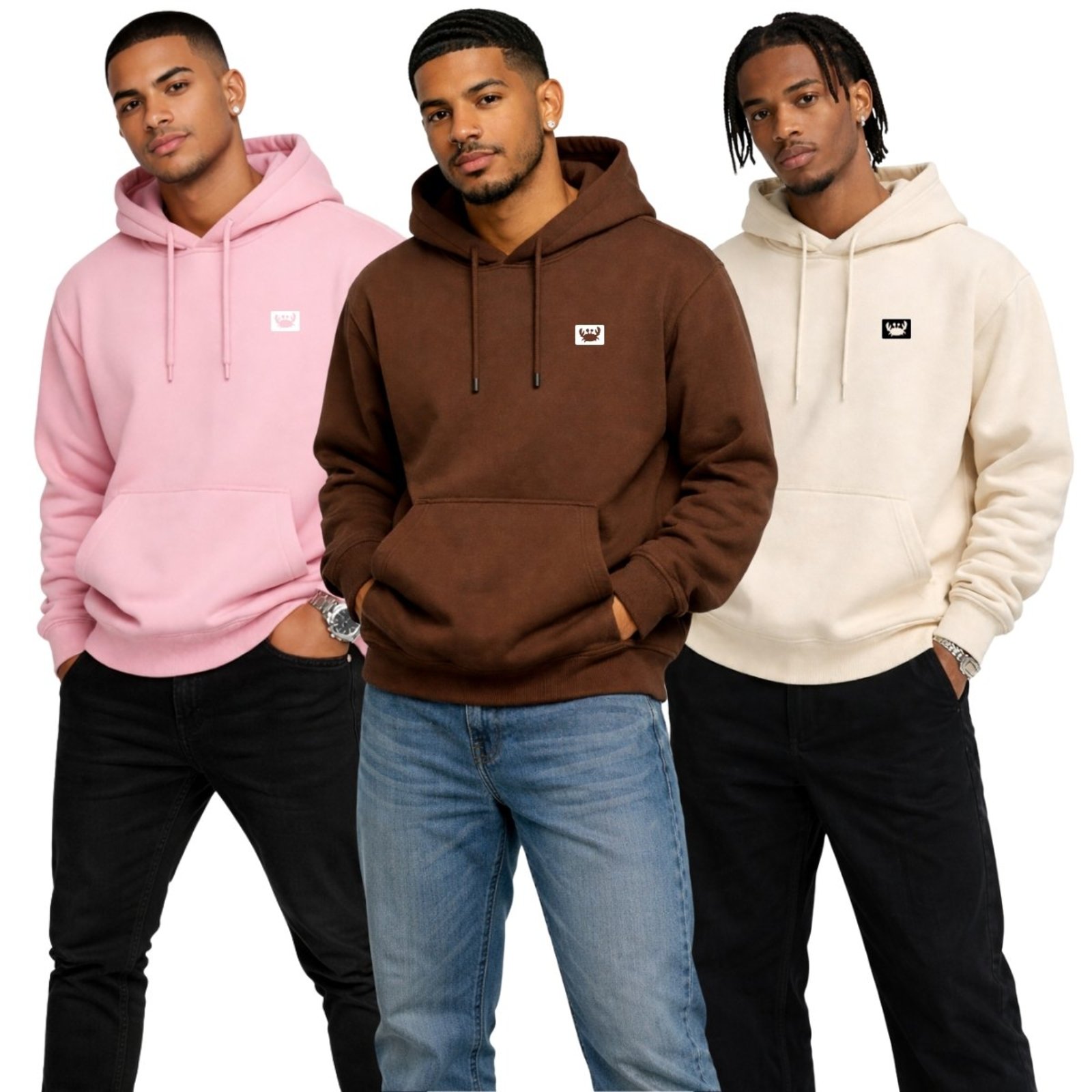 Kit 3 Blusas De Frio Moletom Canguru Com Capuz Casaco Estampado Siri