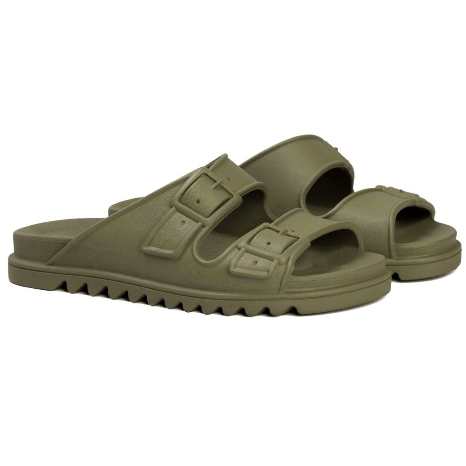 Chinelo Papete Feminino Veritimo Slide Casual Nuvem Versátil Elegante Confortável Verde Militar