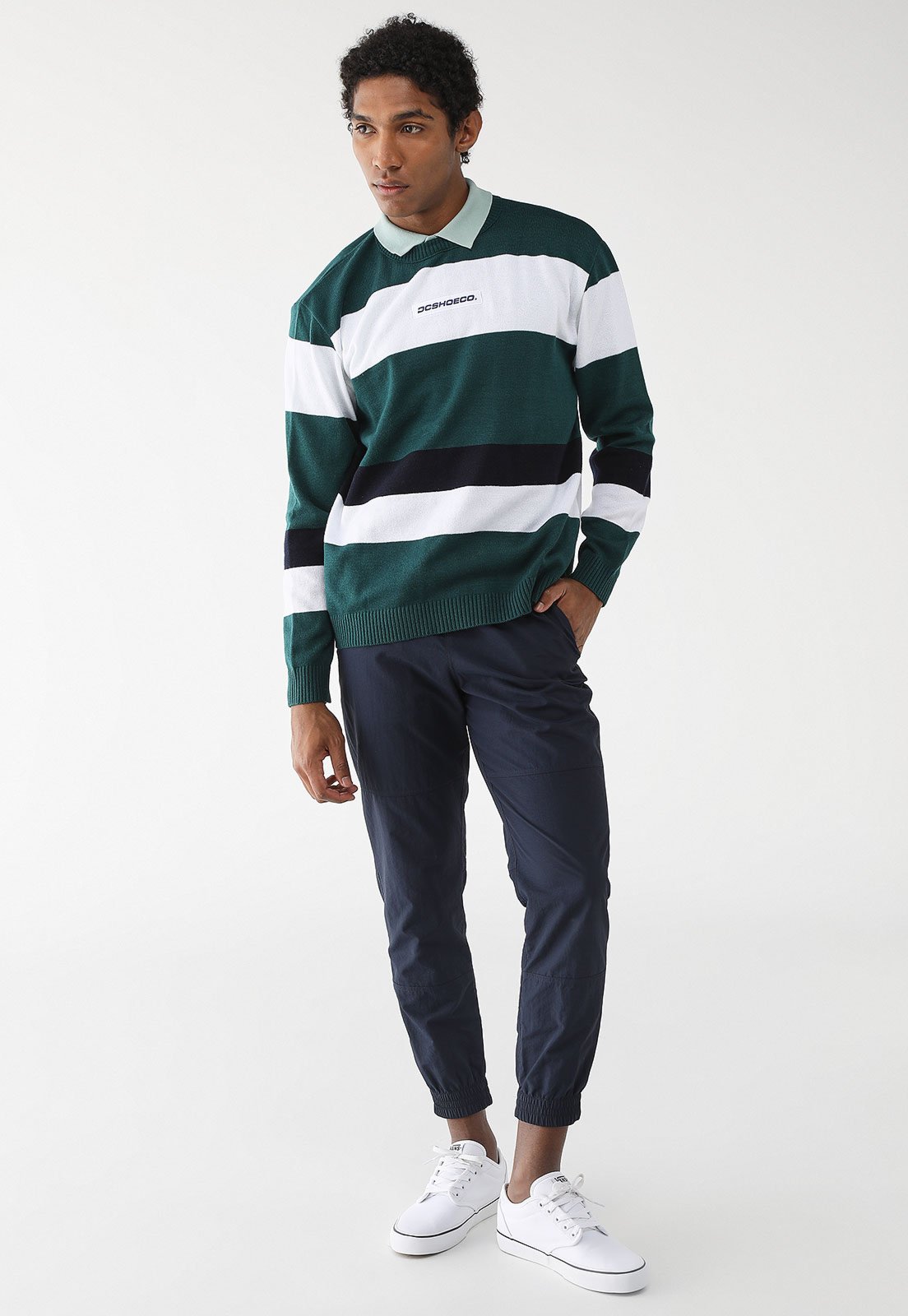 Suéter Tricot DC Shoes Stripes Verde