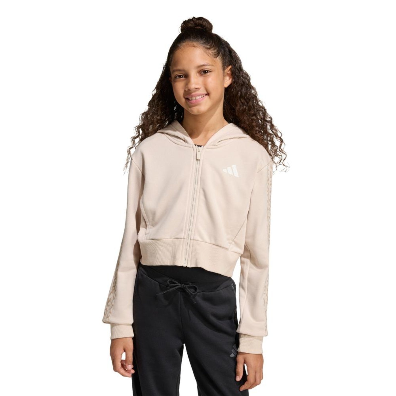 Infantil - Blusa Capuz Frontal Seasonals Animal Fecho Zíper Adidas Sportswear Verde - Miniatura 2