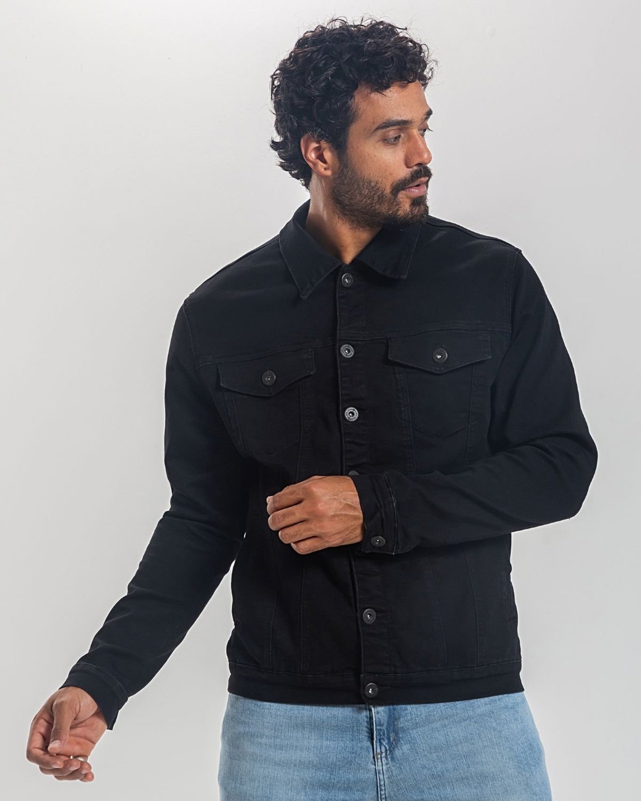 Jaqueta Masculina Tradicional Preta