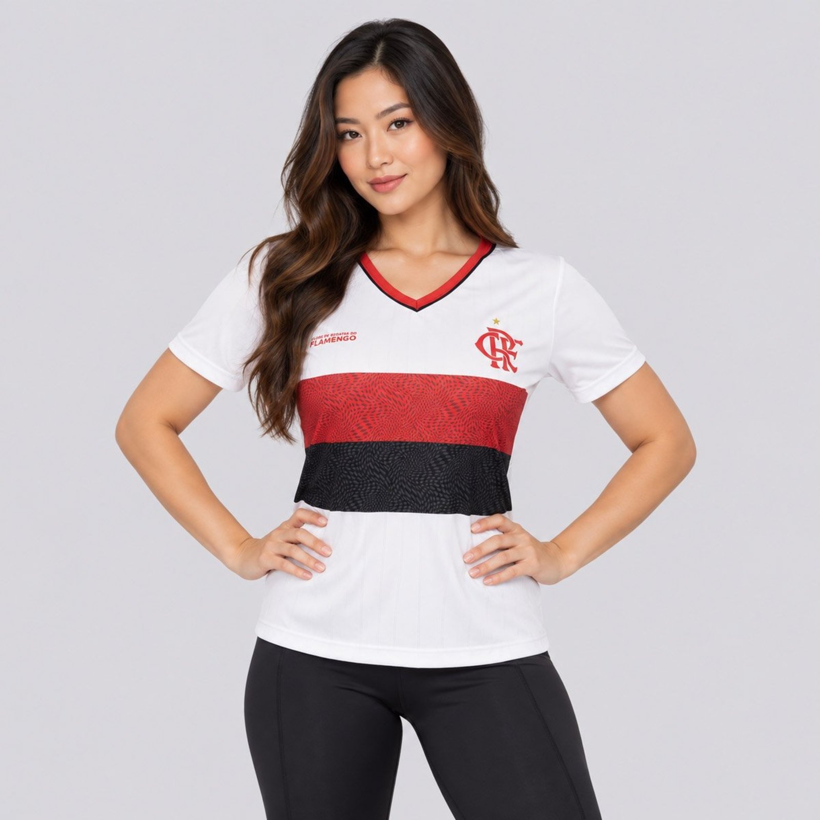 Camisa Flamengo Wit Feminina Branca