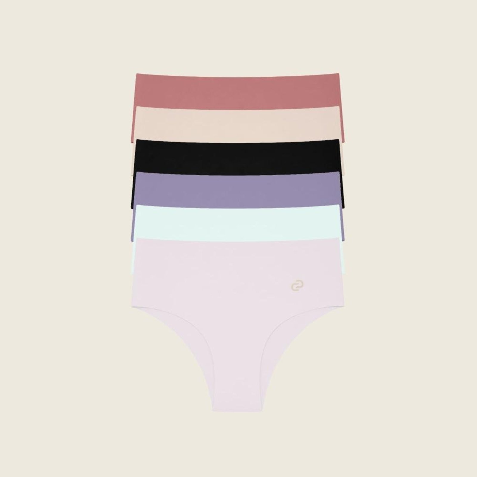 Kit Tanga Sem Costura Cós Alto Multicolorido