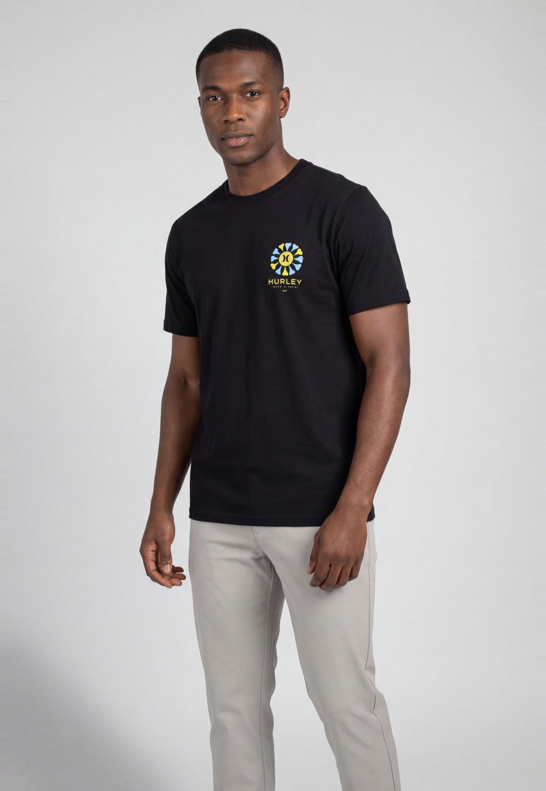 Camiseta Masculina Hurley Silk Reborn Preta