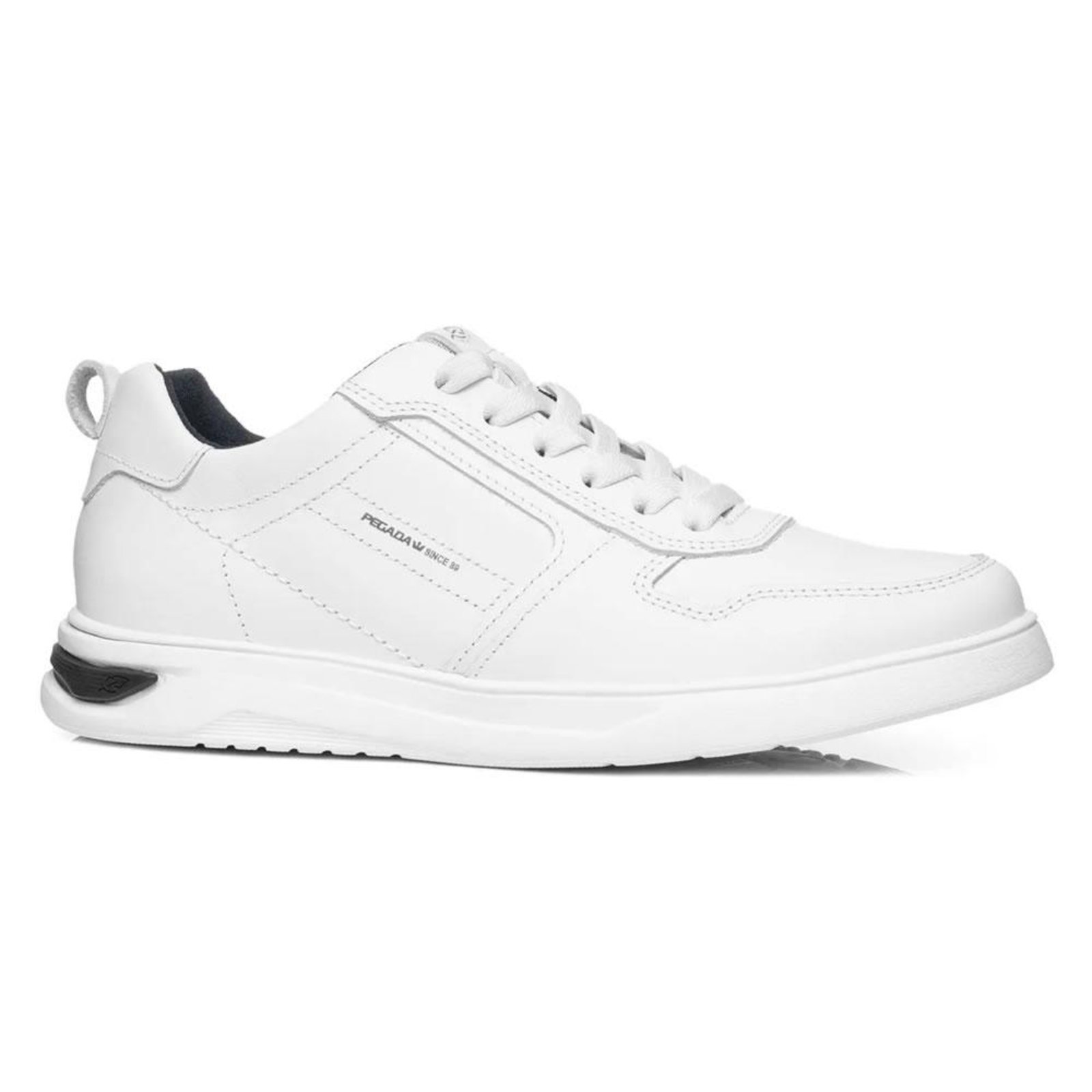 Tenis Sapatênis Pegada Delta Couro Masculino Branco Branco