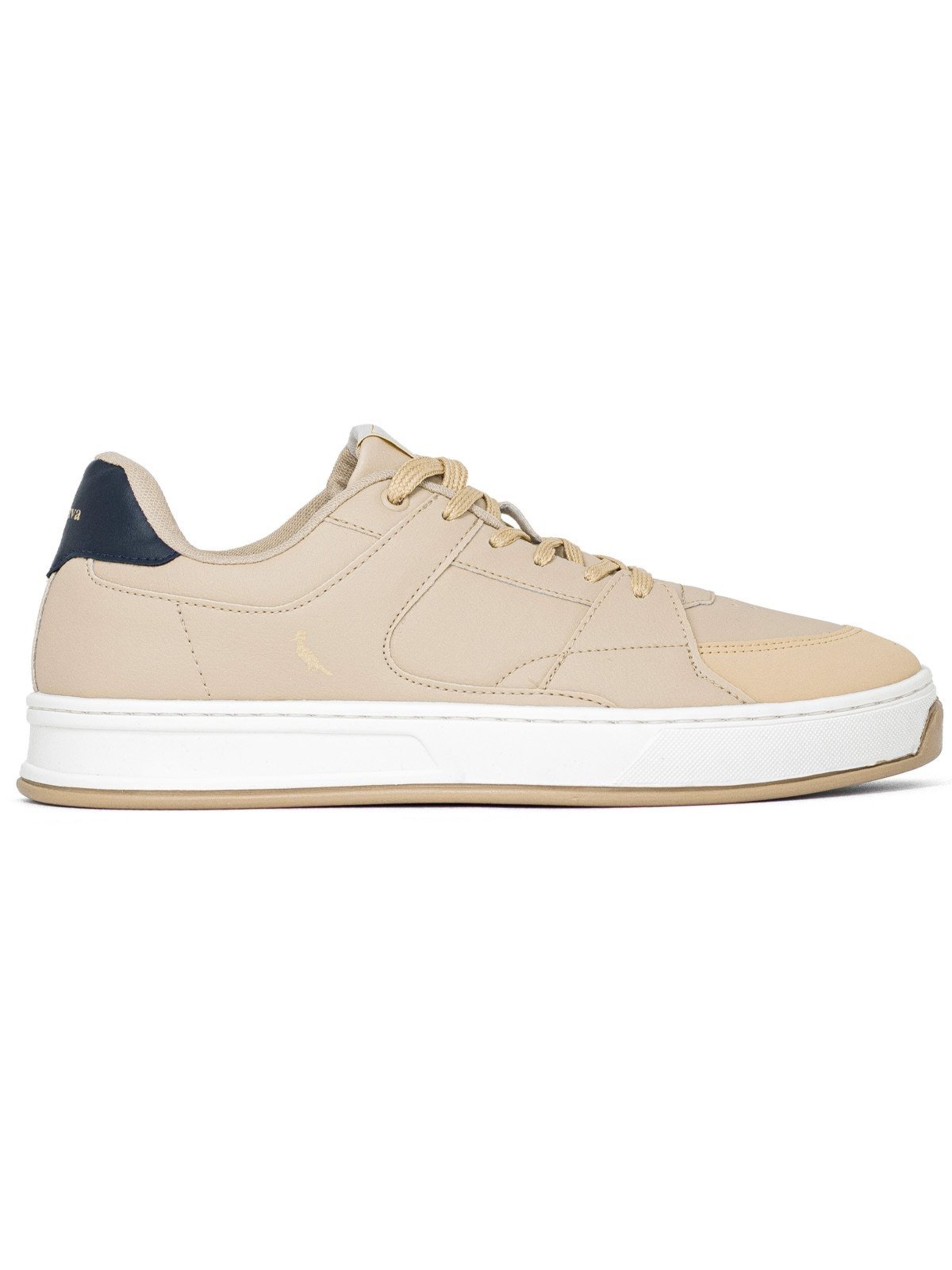 Tênis Masculino Reserva RSV Go Casual Roma Cadarço Confortável Bege Palha Navy