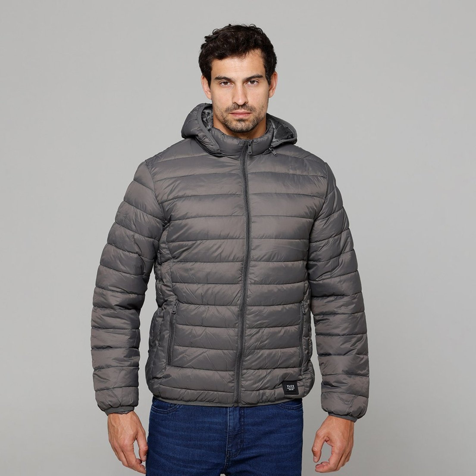 Jaqueta Masculina Puffer Super Leve Chumbo VLCS