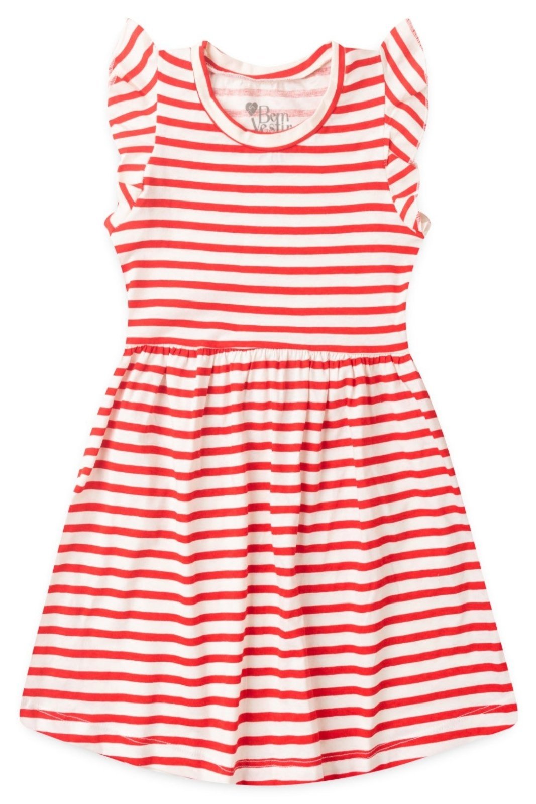 Infantil - Vestido Bem Vestir Feminino Listrado Off White