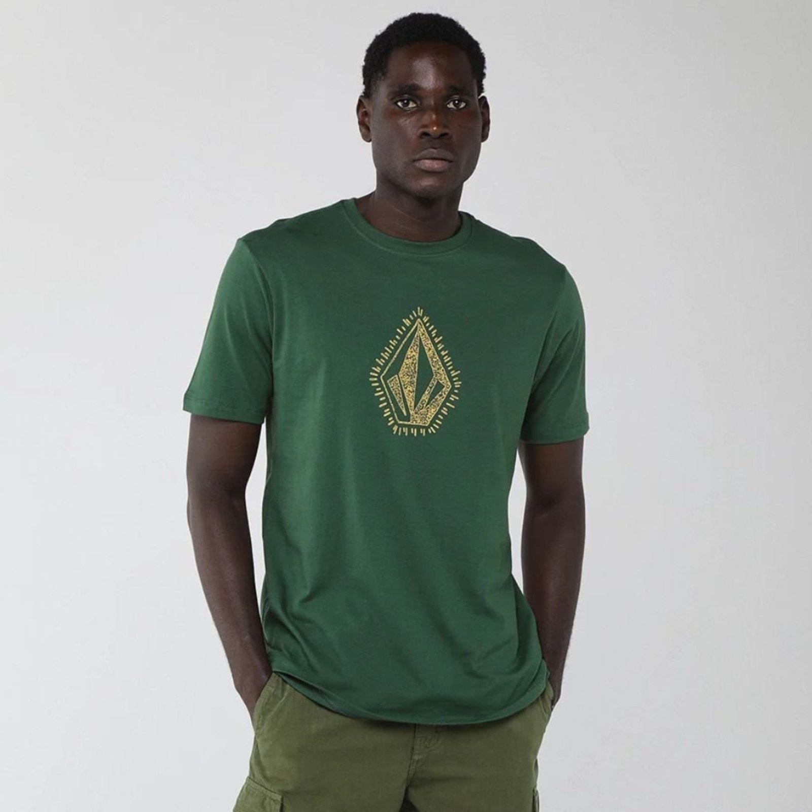 Camiseta Volcom Oxide Verde Escuro - VERDE ESCURO