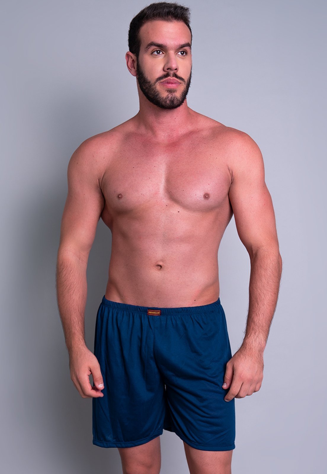 Short Curto MVB Modas Pijama De Dormir Masculino Adulto Azul