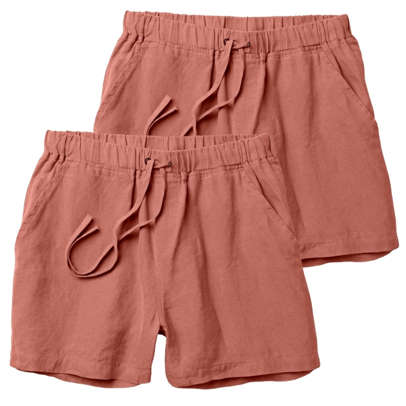Kit 2 Shorts Linho Premium Bermuda Masculina Moda Praia Luxo