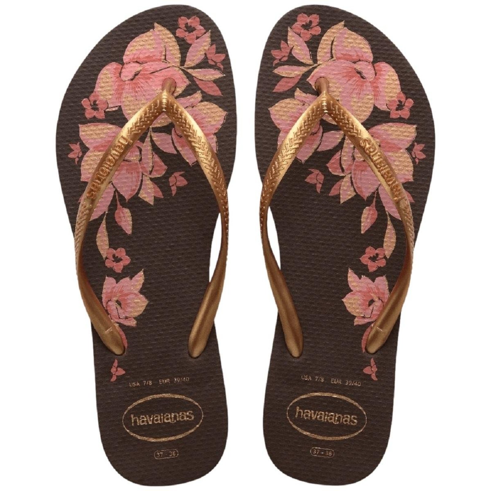 Chinelo Feminino Havaianas Slim Organic Marrom