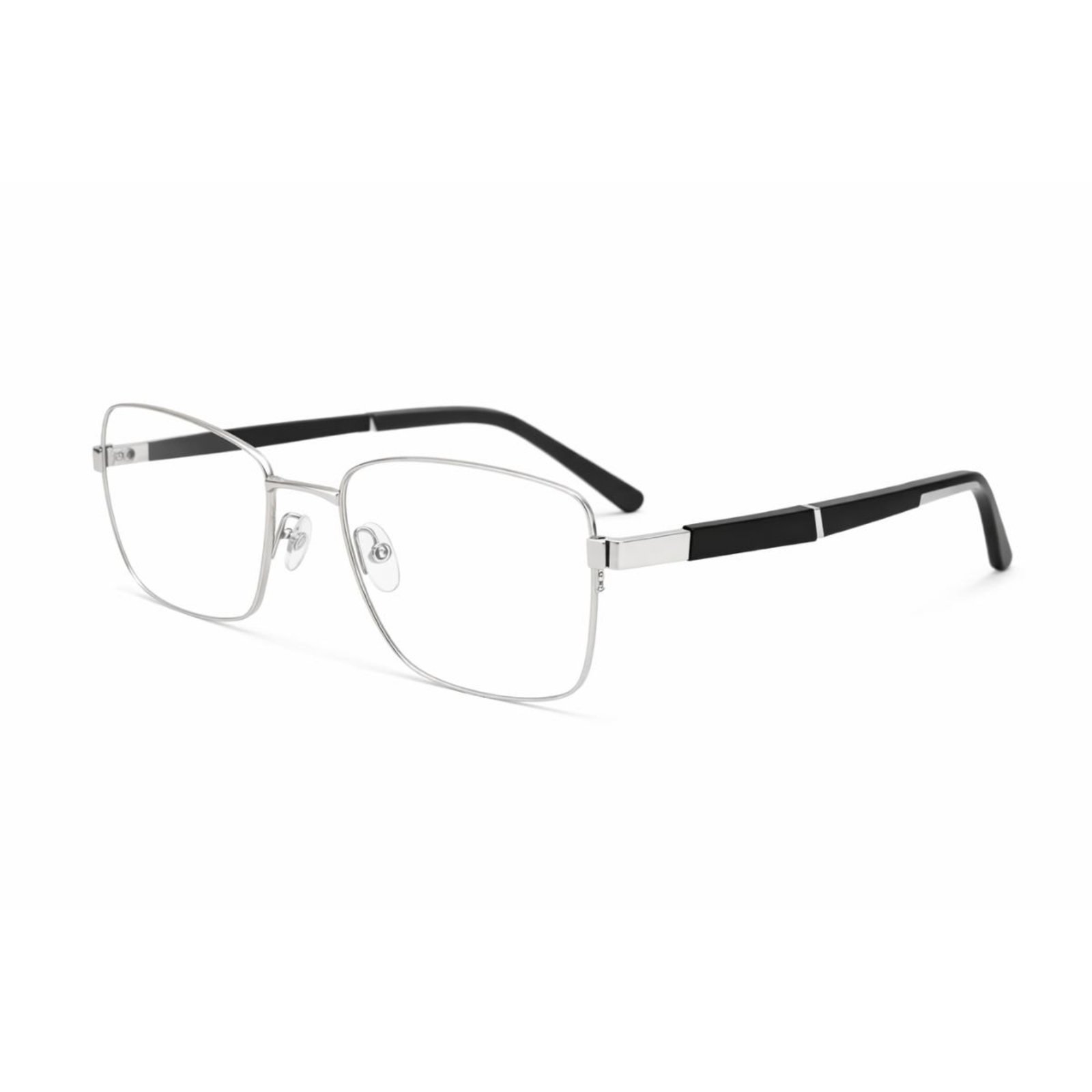 Armação Óculos de Grau Masculino Metal Premium Leve Confortável Preto