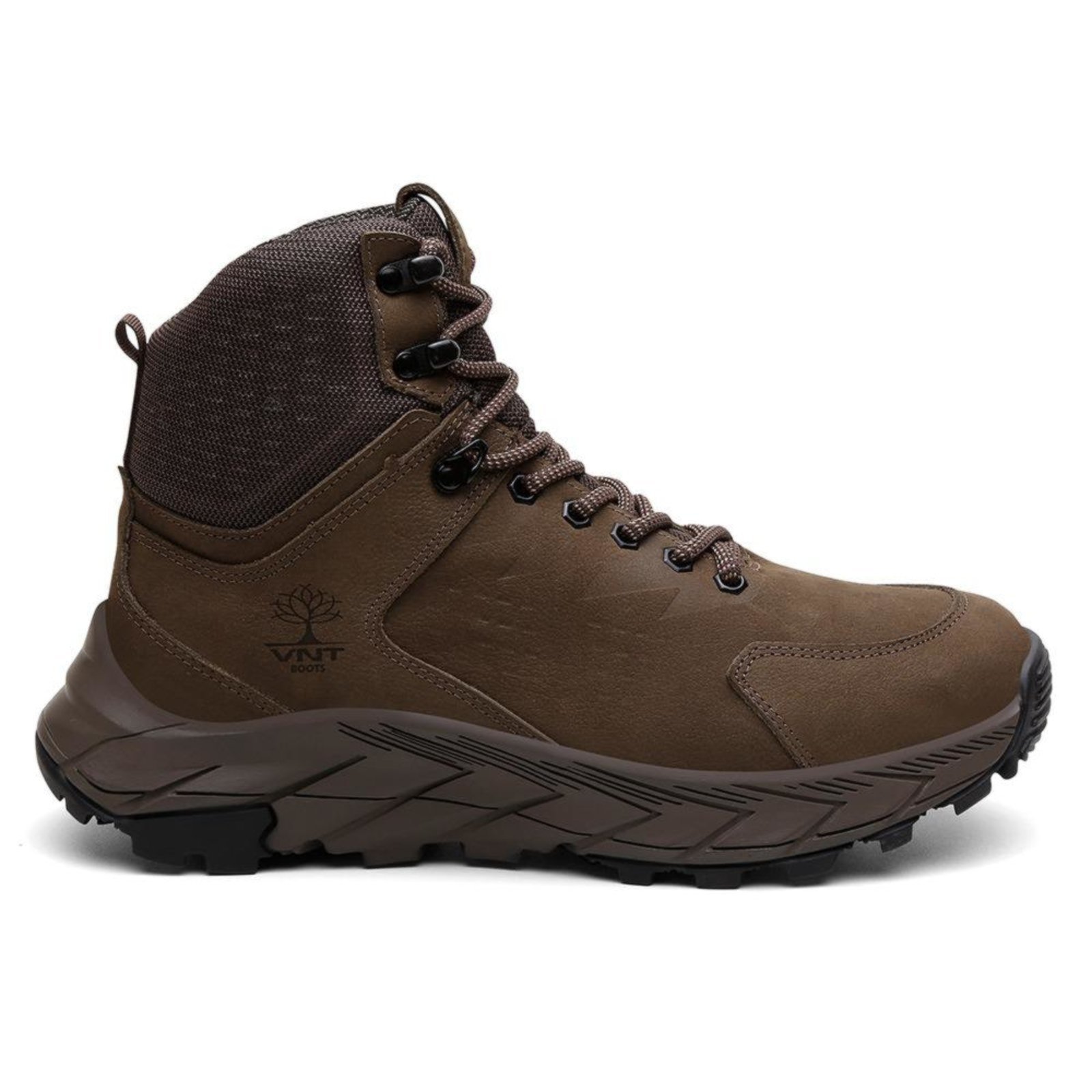Bota Adventure Masculina Couro VNT Trek Welt II Areia Outdoor Petróleo