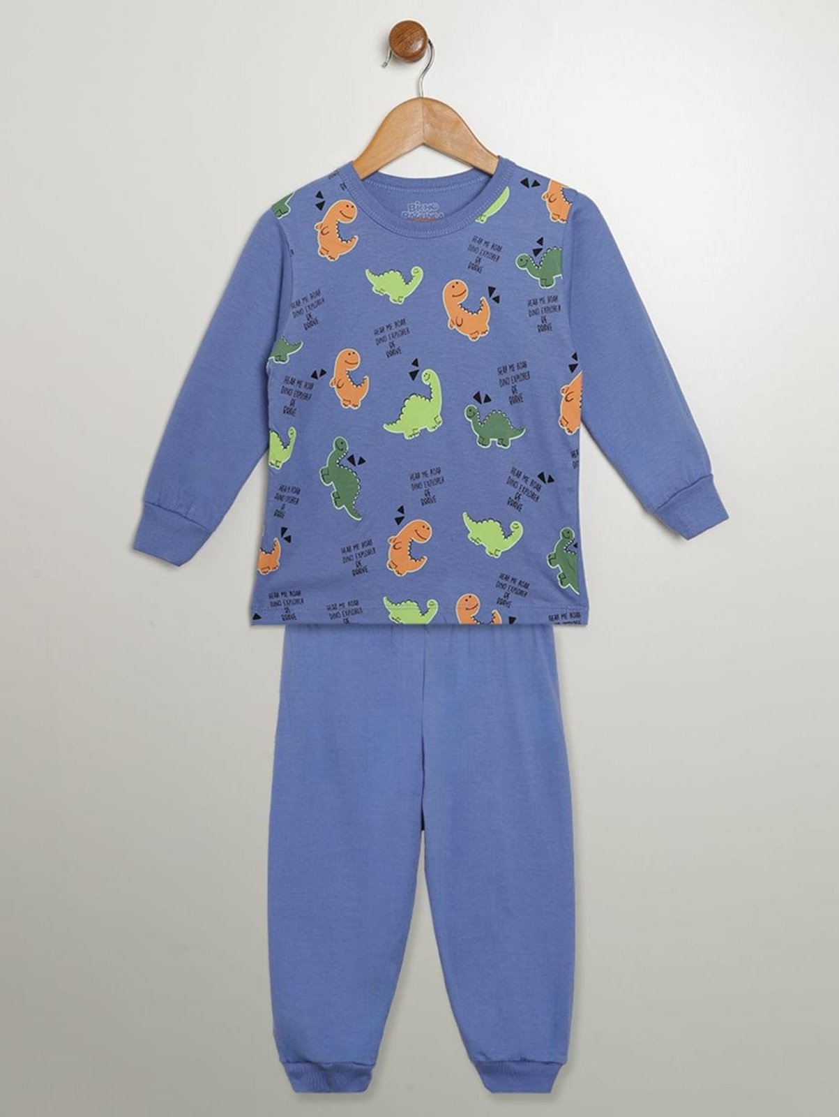 Pijama Longo Brilha Escuro Para Menino - AZUL