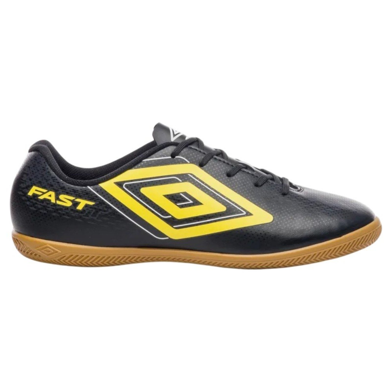Chuteira Futsal Umbro Fast II Preto/Amarelo