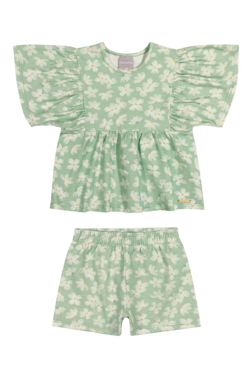Infantil - Conjunto Menina Margaridas Colorittá Verde
