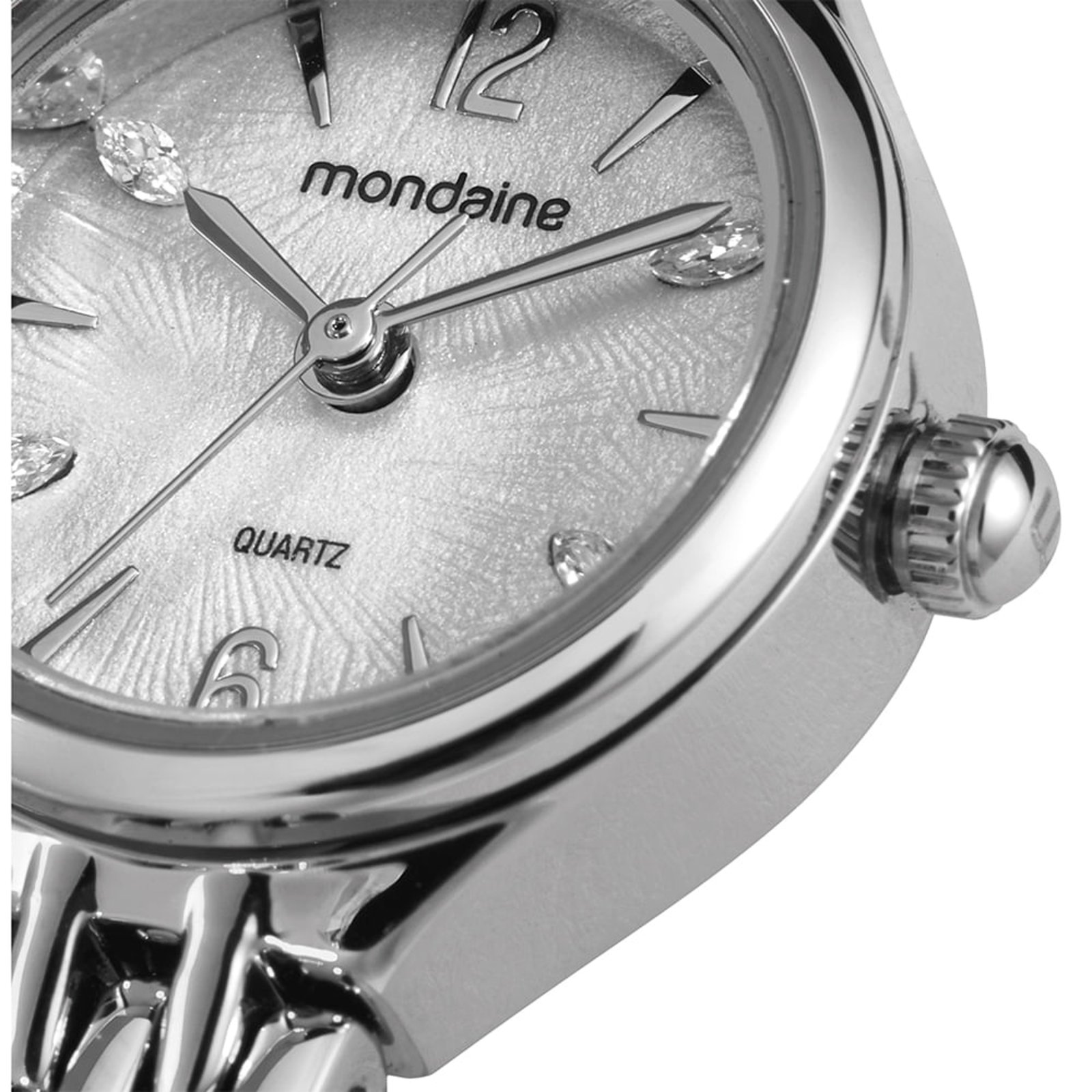 Vista 3 Relógio Feminino Pulseira Solida Caixa Pequena Mondaine prata Mondaine prata