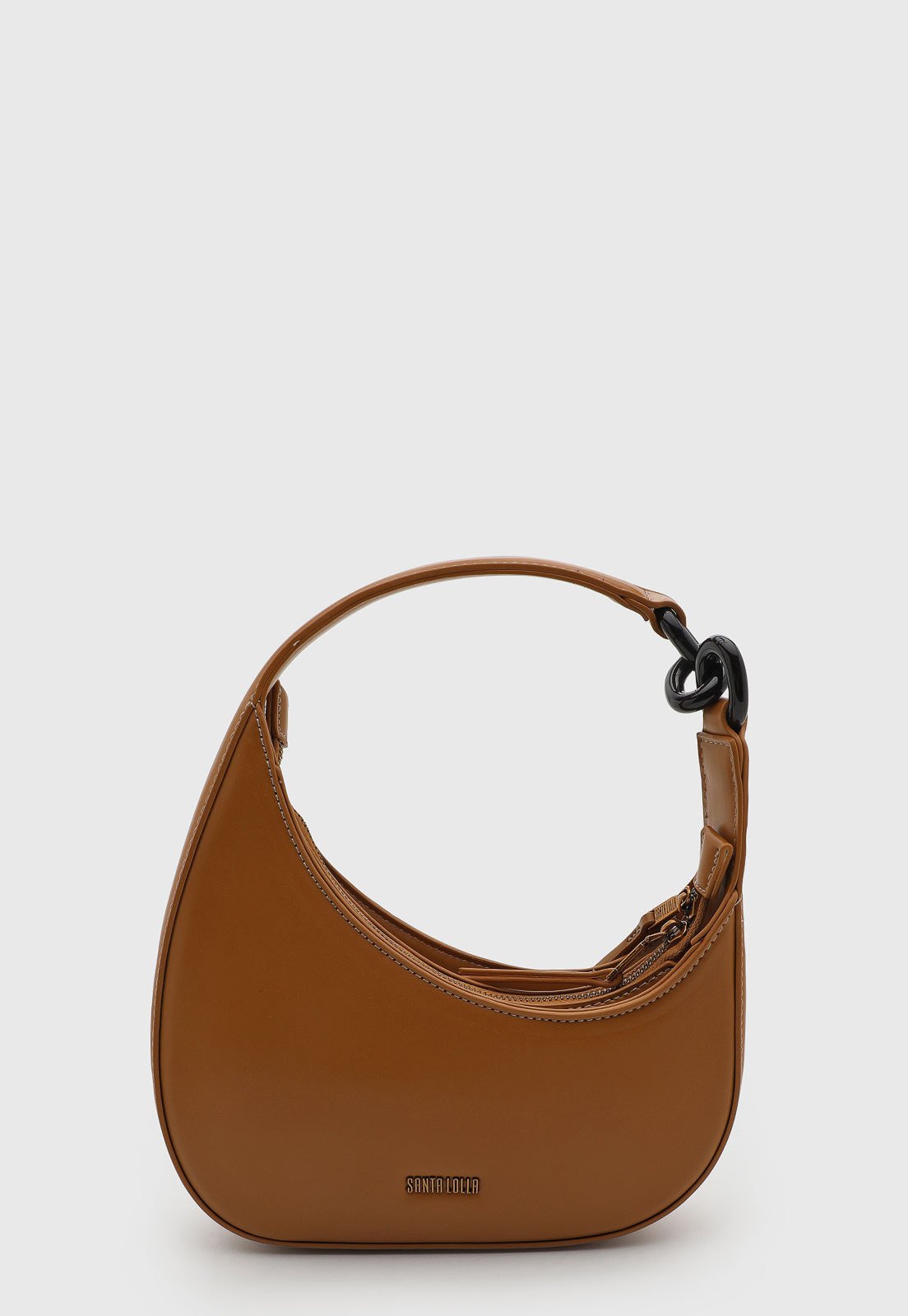 Bolsa Feminina Santa Lolla Médio Alça Trançada Caramelo