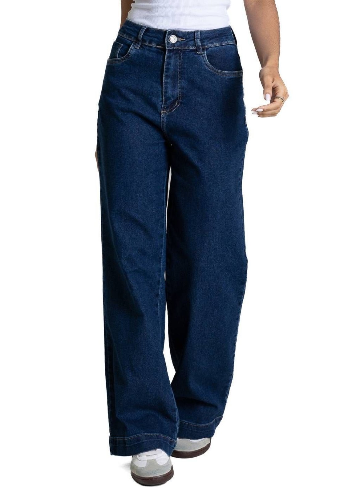 Calça Jeans Sawary Wide Leg Petit - 284318 - Azul - Sawary